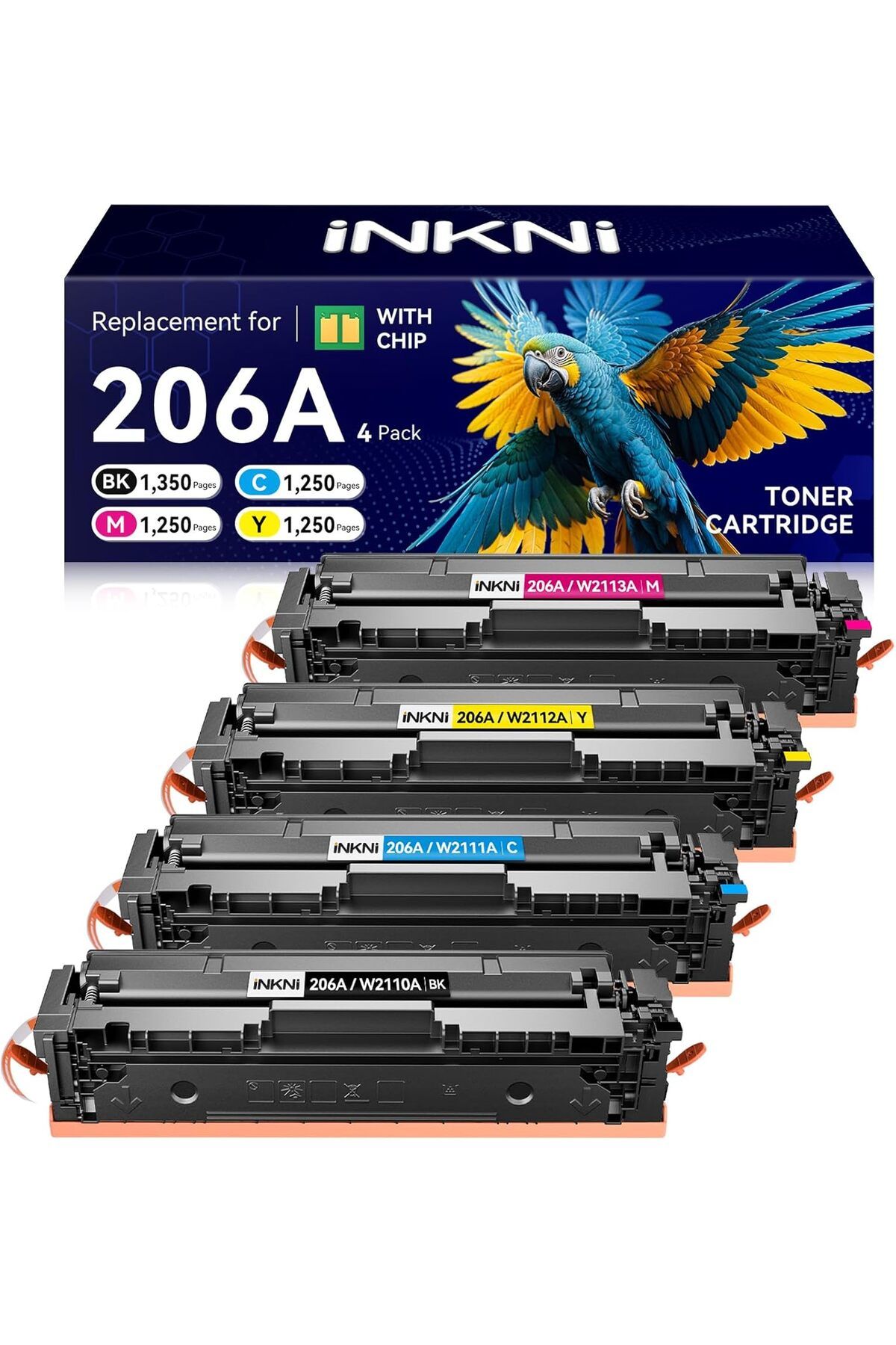 HP 207A ÇİPLİ Color Laserjet Pro MFP M283fdw M283cdw M283fdn M282nw Pro M255dw M255nw Ink Cartridges
