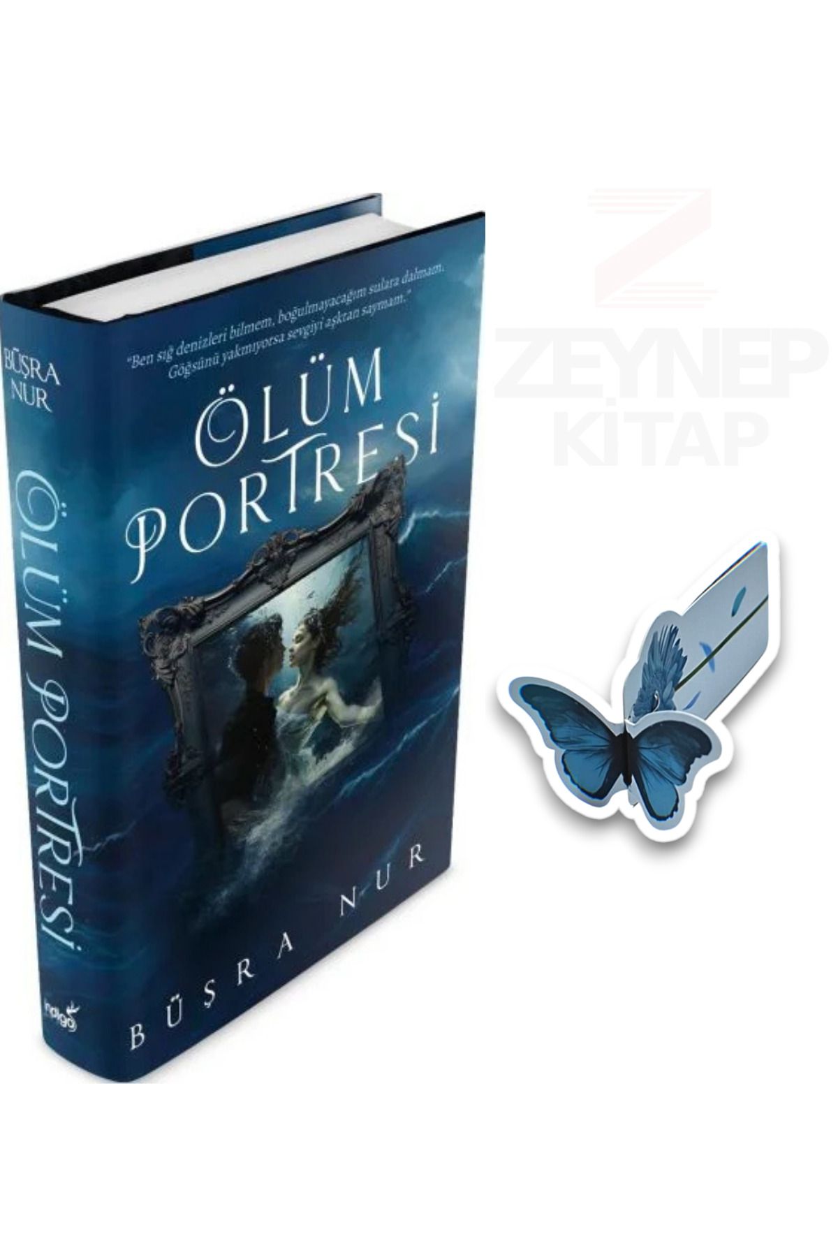 İndigo Kitap Ölüm Portresi 1 - Büşra Nur(CİLTLİ)(Özel Tasarım Kelebek Ayraç Hediye)