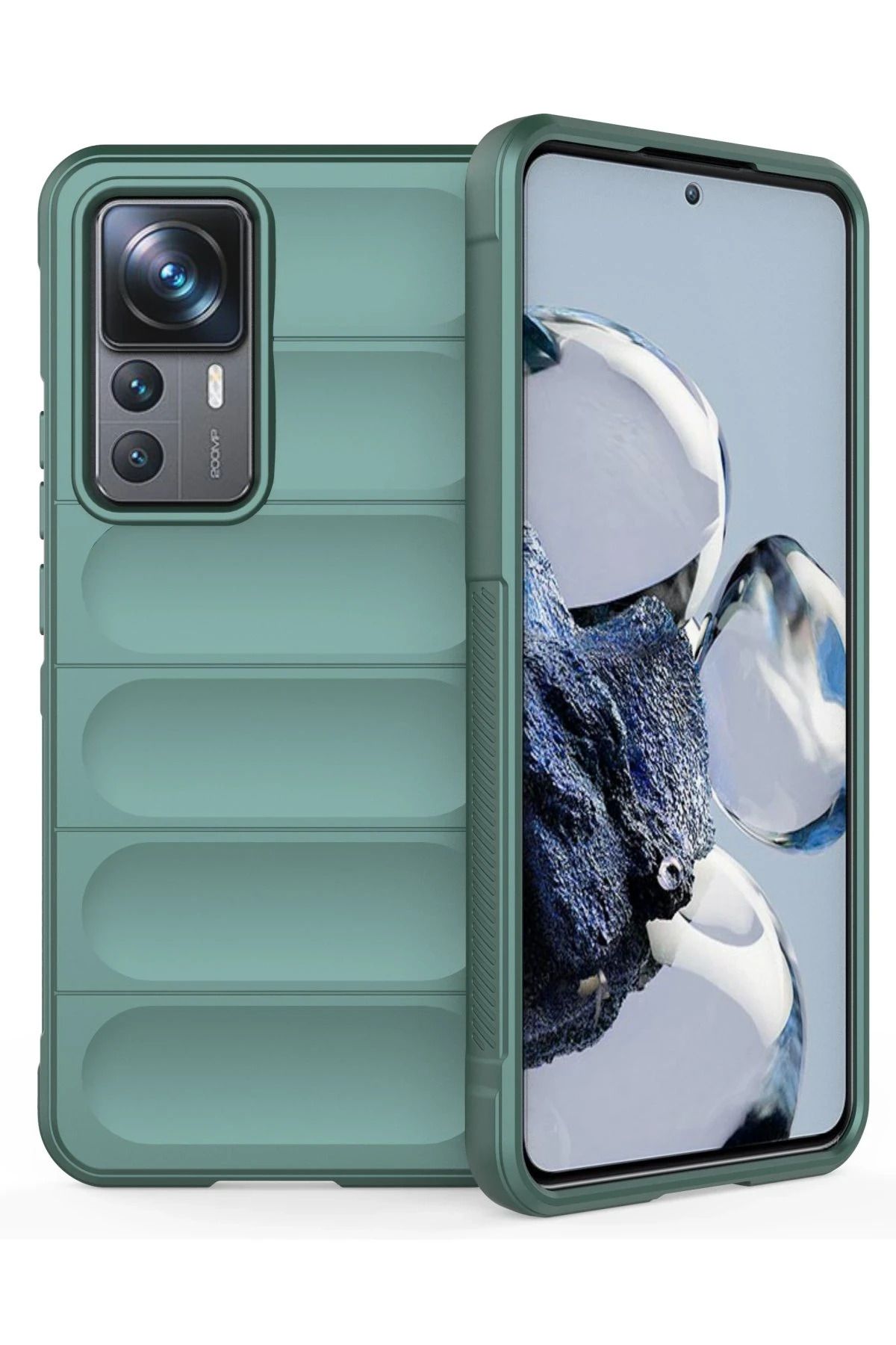 NewFace Xiaomi Mi 12T Pro uyumlu Kılıf Optimum Silikon - Koyu Yeşil HNZRN