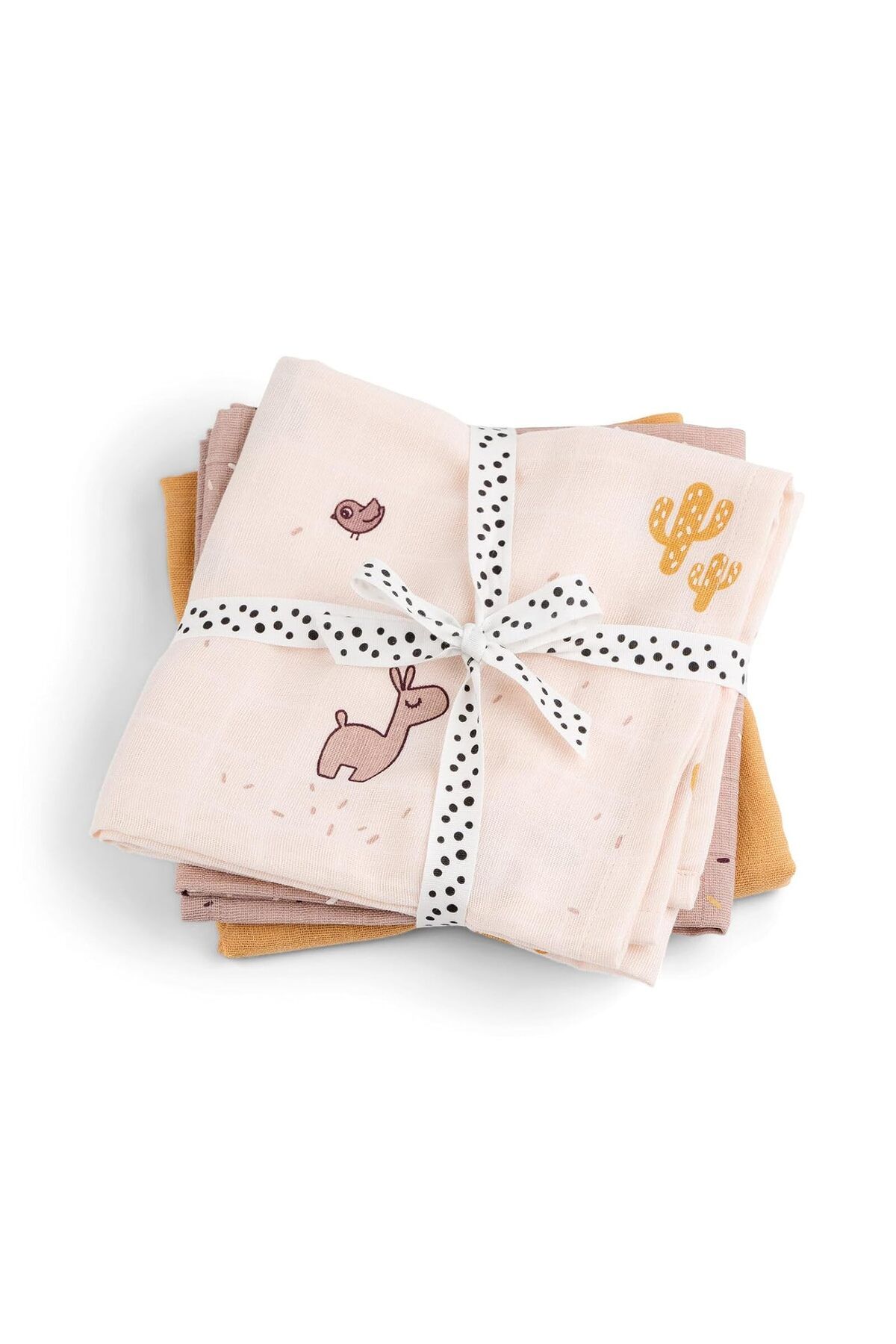 Done By Deer Muslin Bezi 3’lü Set, 70x70 cm, GOTS Sertifikalı %100 Organik Pamuk Bebek Bezi