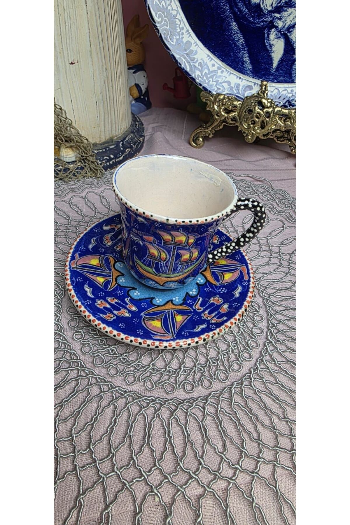 SELTMANN Porselen El boyam Kahve Fincanı