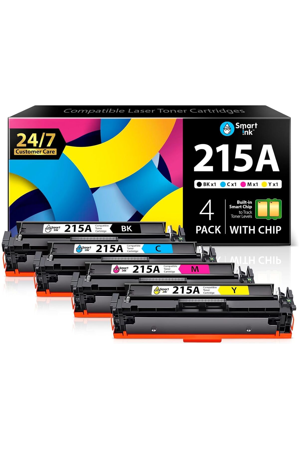 HP 216A ÇİPLİ ColorMFP M183fw M182n M182nw M155a M155nw (Black Cyan Magenta Yellow)