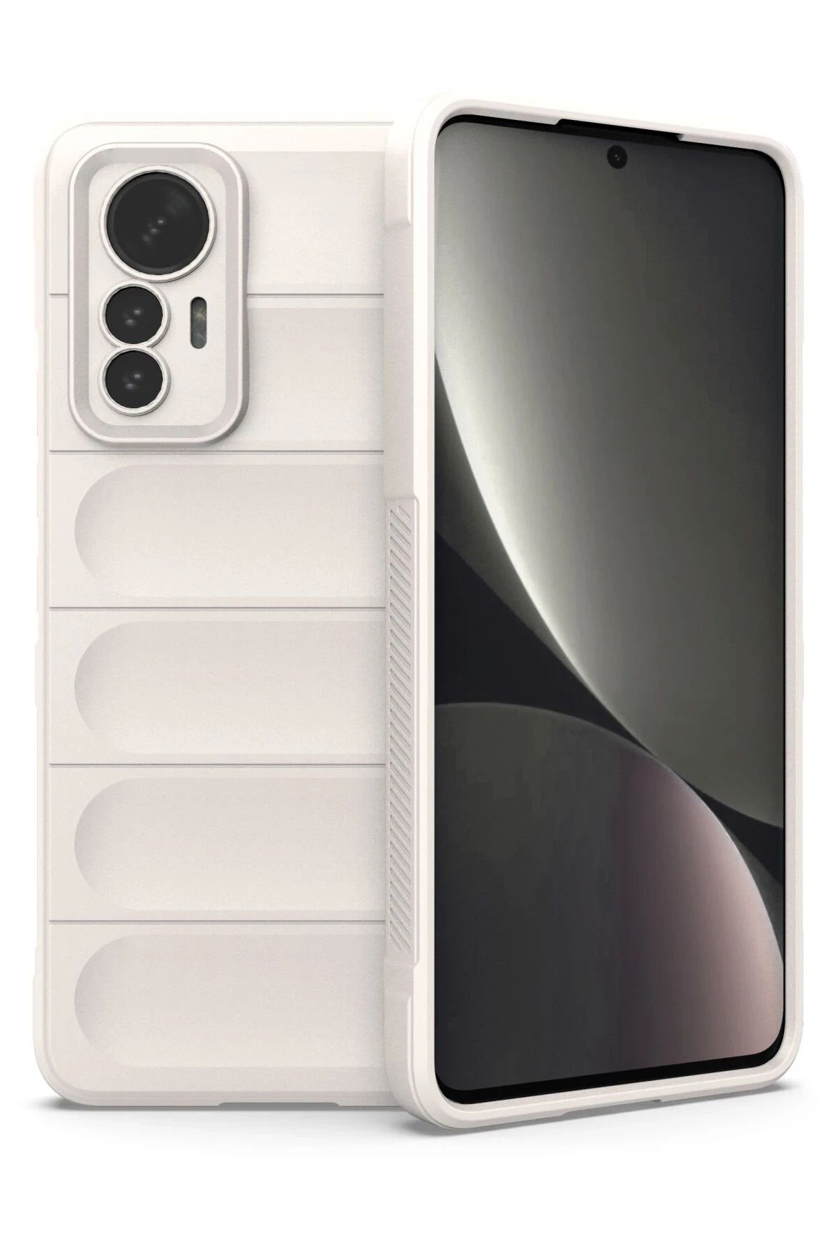 NewFace Xiaomi Mi 12 Lite Uyumlu Kılıf Optimum Silikon - Krem FERRG