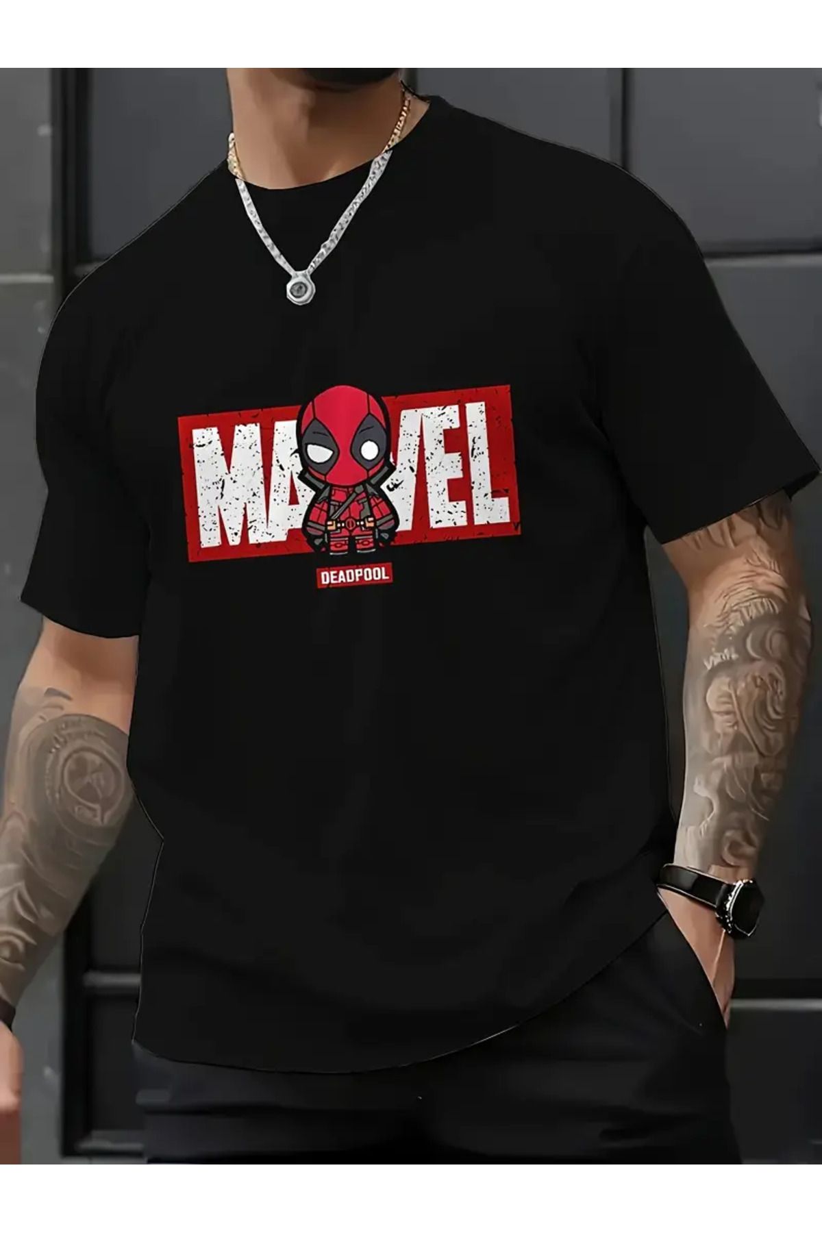 AEMİ Unisex Baskılı Oversize Bisiklet Yaka T-shirt
