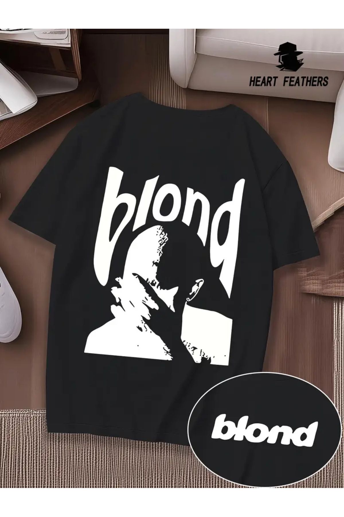 AEMİ Unisex Baskılı Oversize Bisiklet Yaka T-shirt