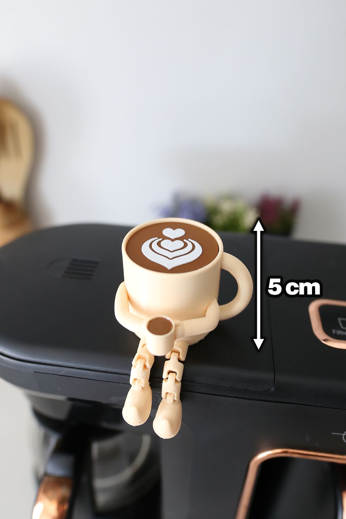 loftico 3'lü Sevimli Latte Kahve Köşesi Seti - Ayaklı LatteArt Seti