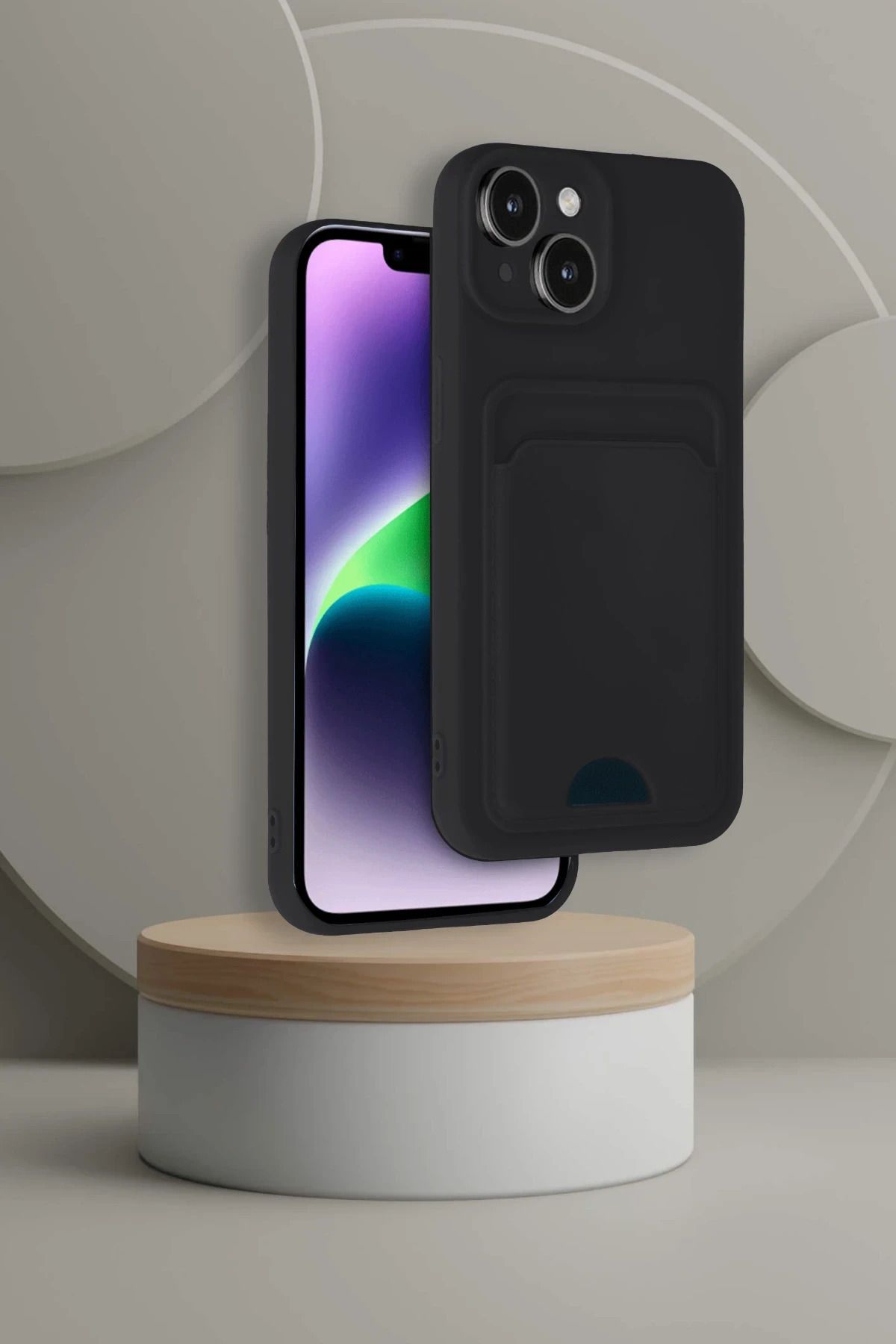 Zentico iPhone 13 ve 14 Uyumlu Kelvin Kartvizitli Silikon Kılıf