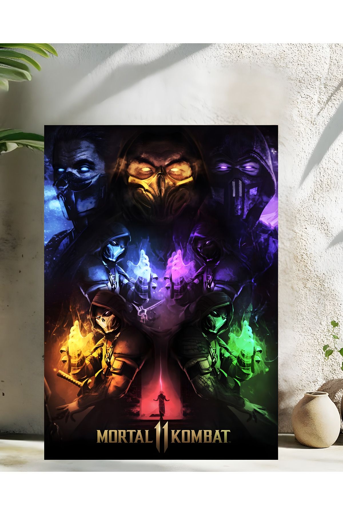Levhane Mortal Kombat Efsanevi Savaşçılar Temalı Metal Tablo