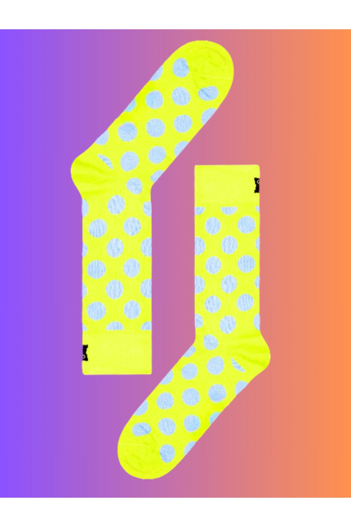 Shuttle Park Özel Seri Socks Neon Renkli Eğlence Happy Puantiye Desenli Rahat Tasarım Tarz Kokulu Dikişsiz Çorap