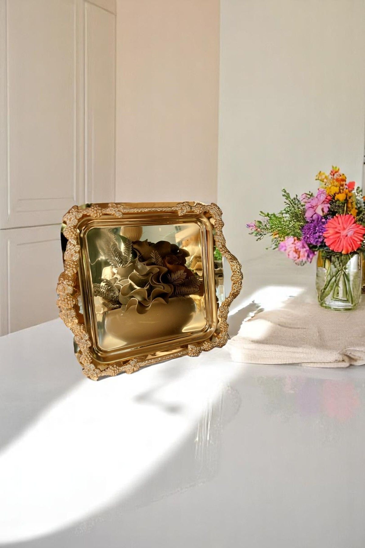 LeylArt Home SUNUMLUK METAL TEPSİ