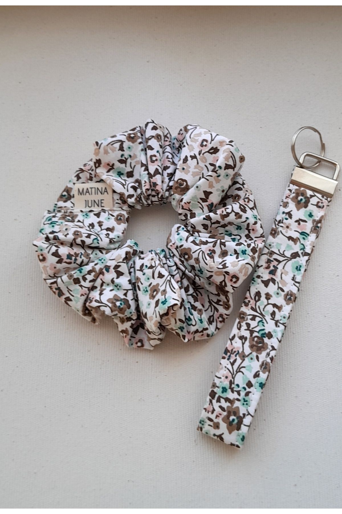FASHION Scrunchie toka ve bileklik anahtarlık seti