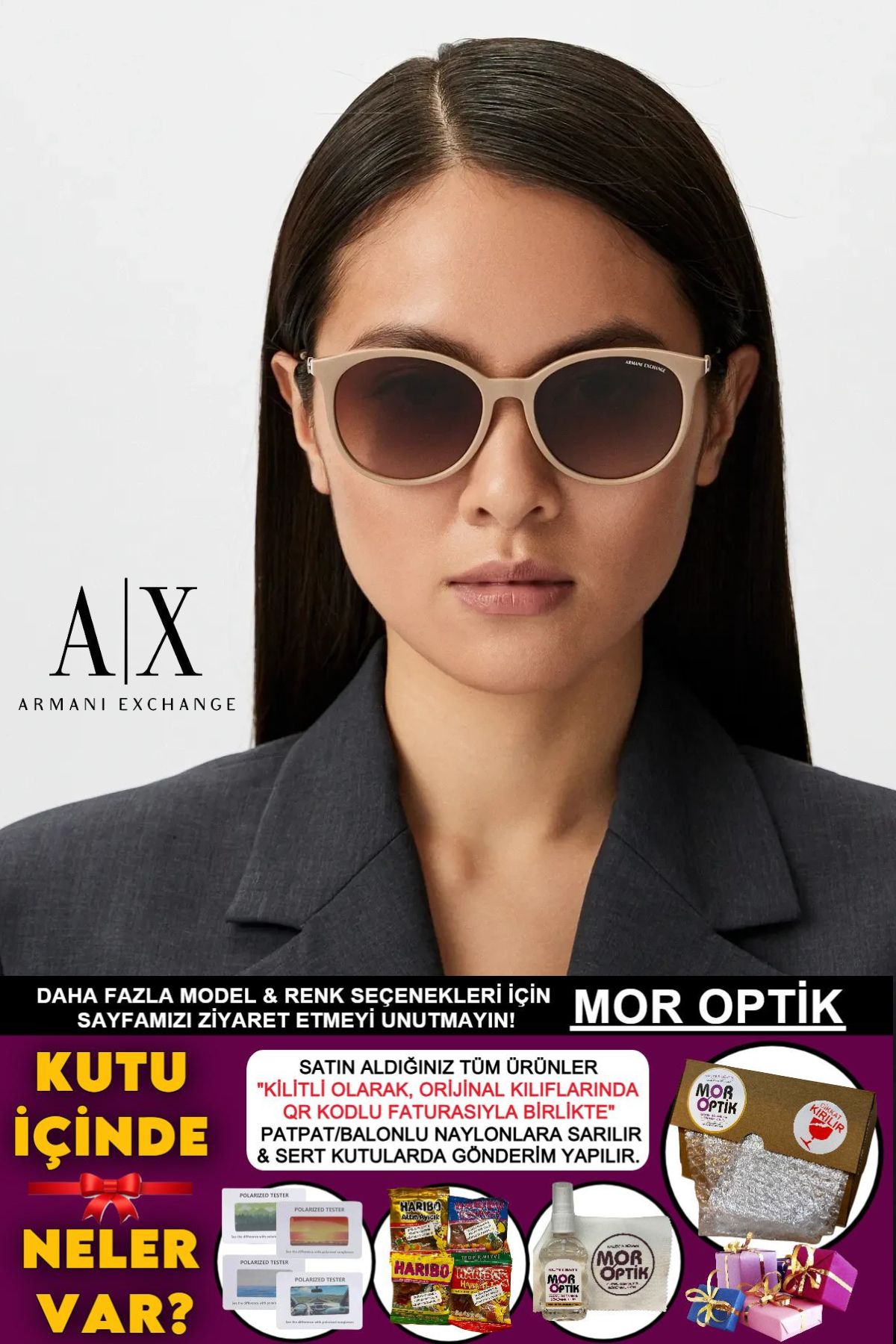 Armani Exchange AX4140S 834213 55-17 140 3N (55 SİZE)