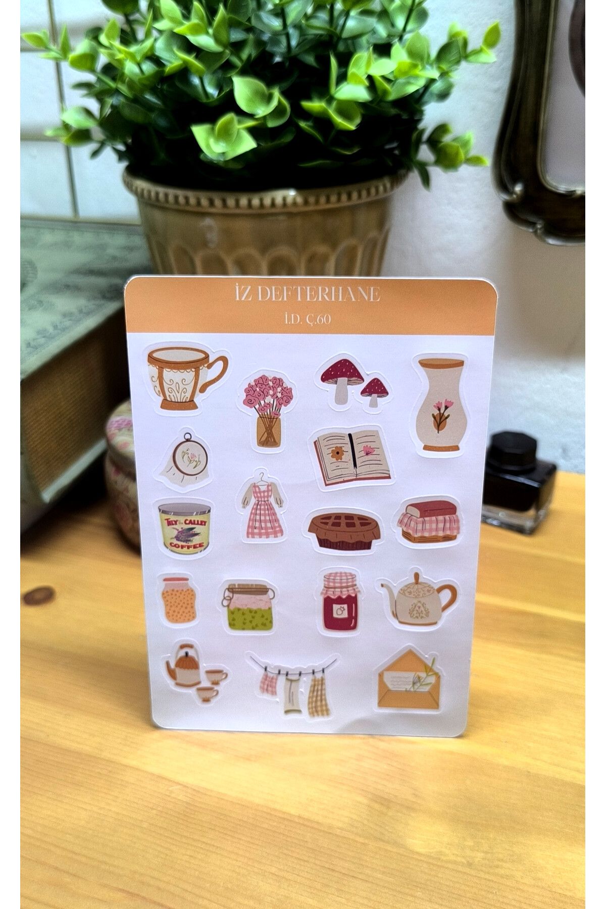 İZ DEFTERHANE Mutfak Çıkartma Sticker (Defter, ajanda ve planlayıcılar için uygundur)