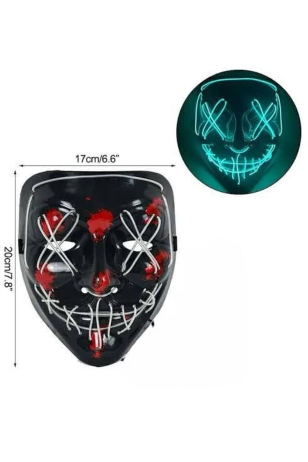 SAYARMARKT Eğlenceye Özel Neon Işıklı Maske