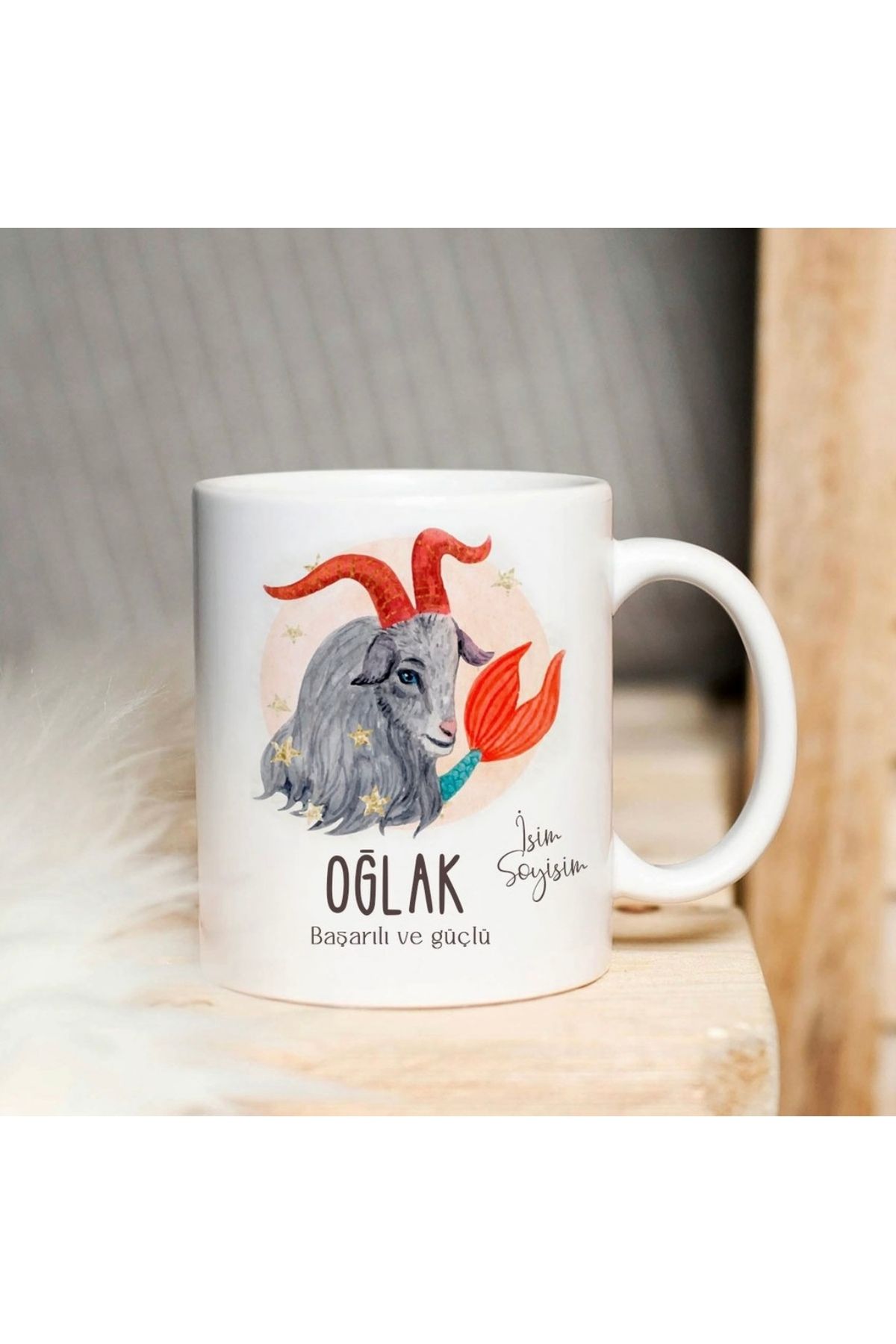 Cups Art Kişiye Özel İsim ve Burç Baskılı 1. Kalite Porselen Kupa Bardak