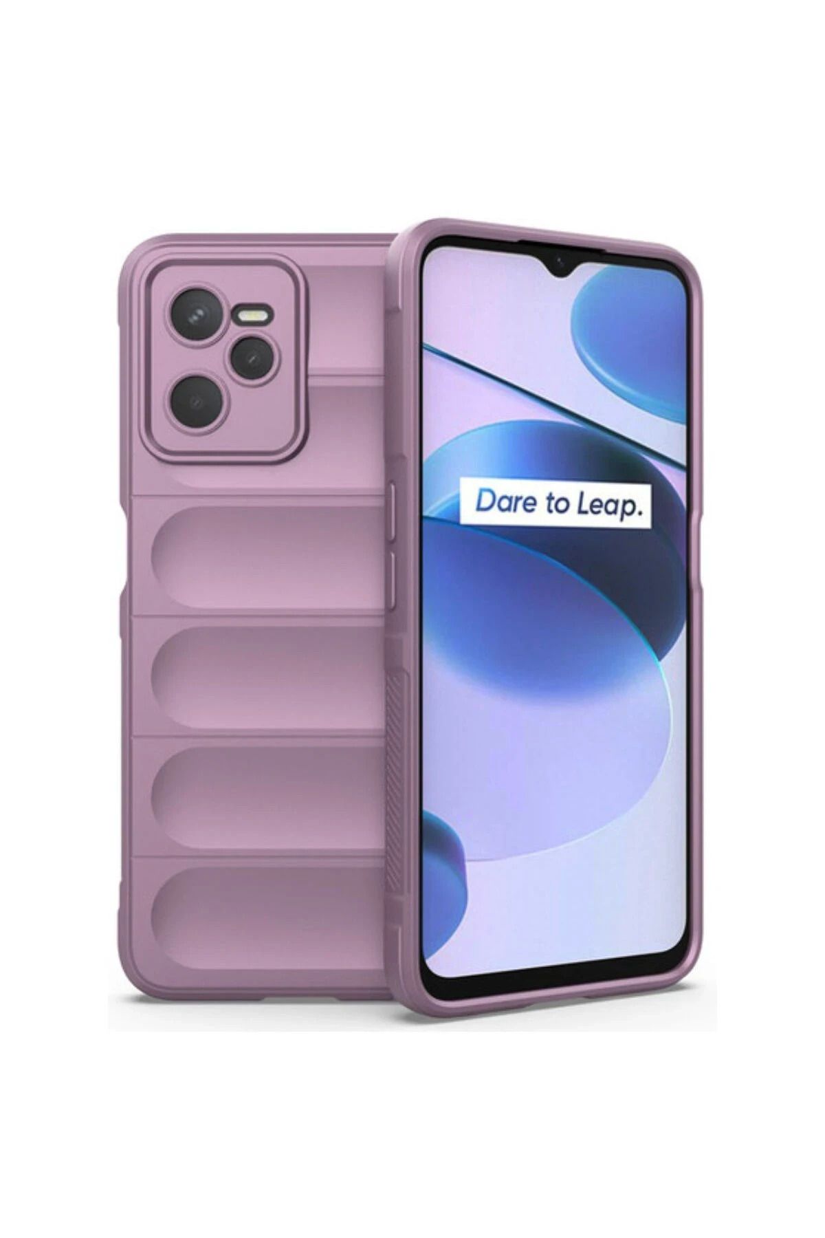 NewFace Realme C35 Uyumlu Kılıf Optimum Silikon - Mor HNZRN