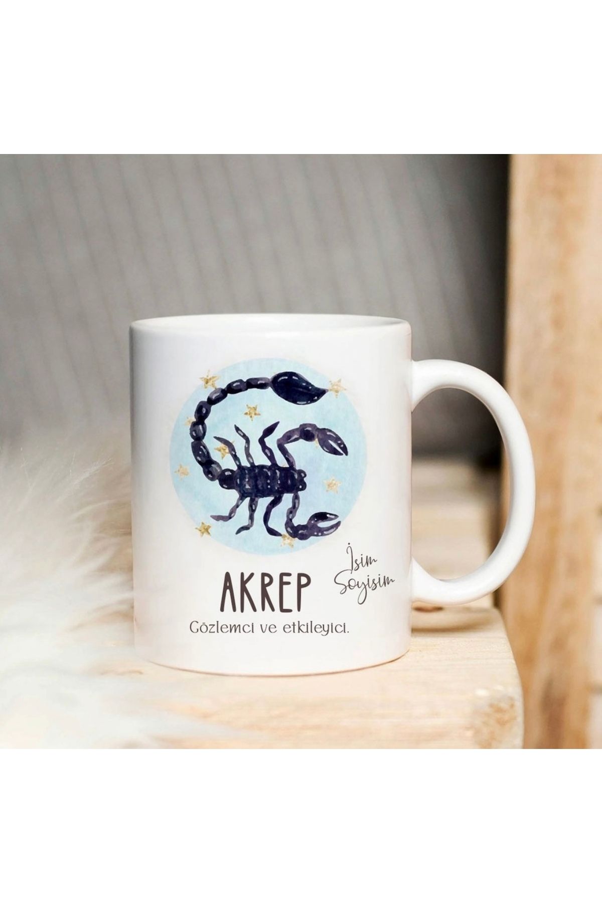 Cups Art Kişiye Özel İsim ve Burç Baskılı 1. Kalite Porselen Kupa Bardak