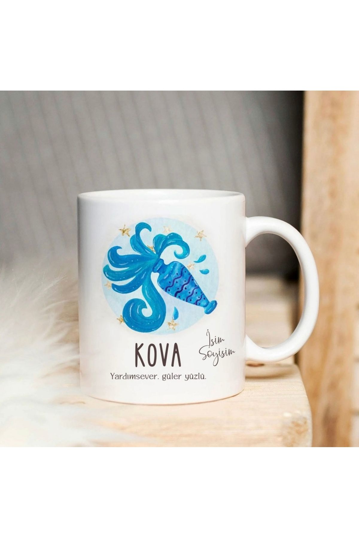 Cups Art Kişiye Özel İsim ve Burç Baskılı 1. Kalite Porselen Kupa Bardak