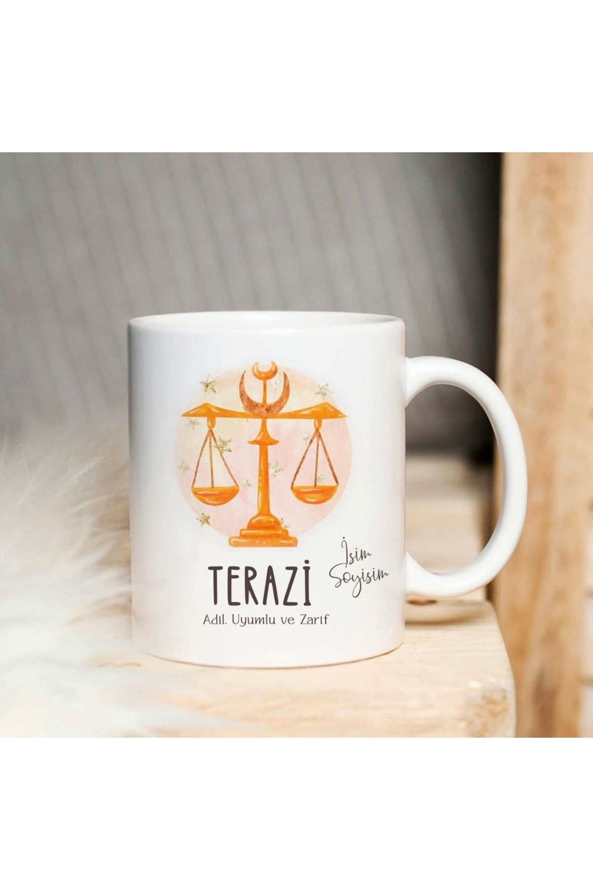 Cups Art Kişiye Özel İsim ve Burç Baskılı 1. Kalite Porselen Kupa Bardak
