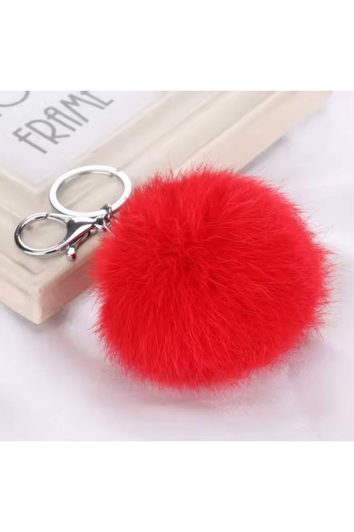 VİA BLANCHE Peluş Rengarenk Ponpon Anahtarlık