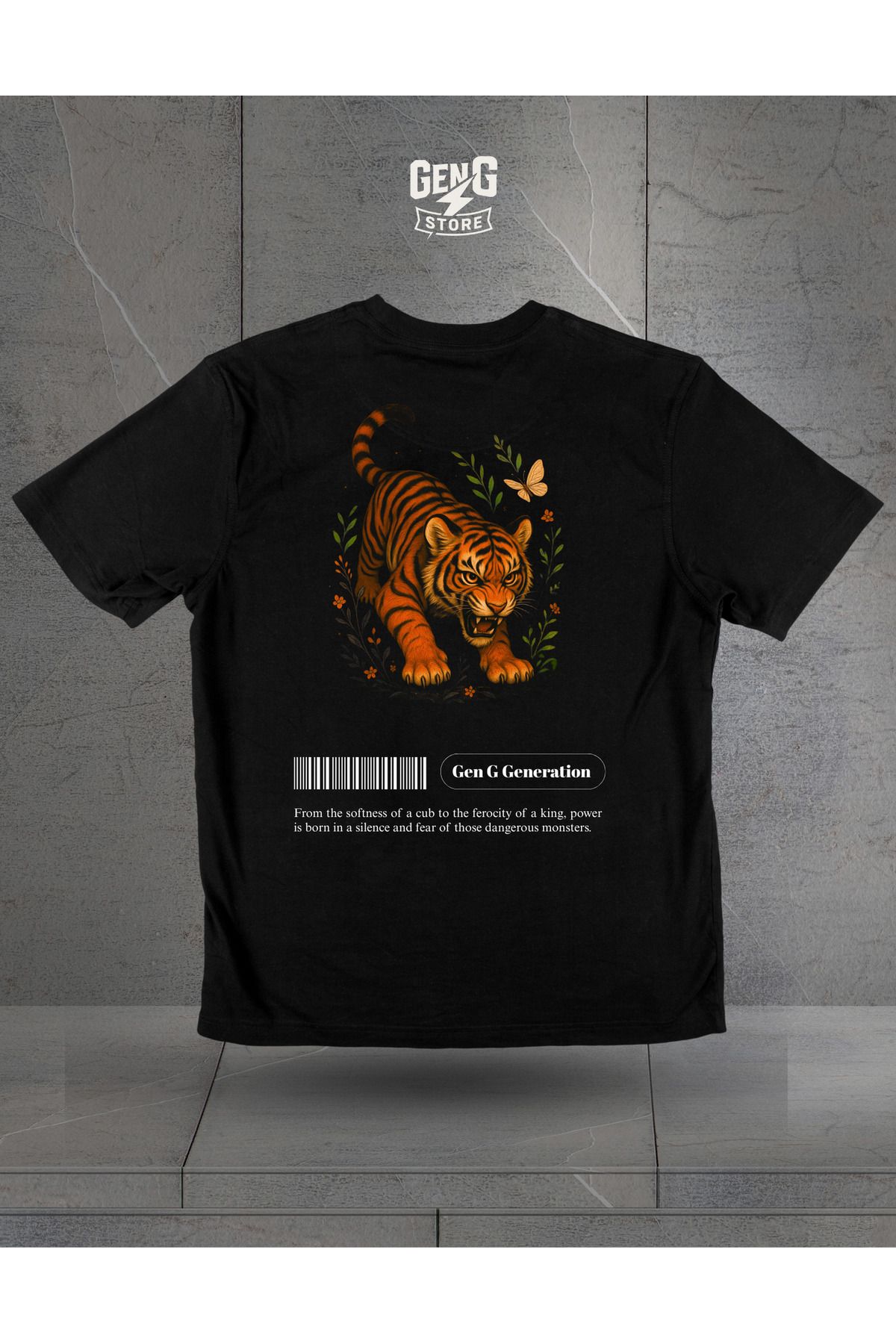 Gen G Store Kaplan Baskılı Oversize Unisex T-Shirt