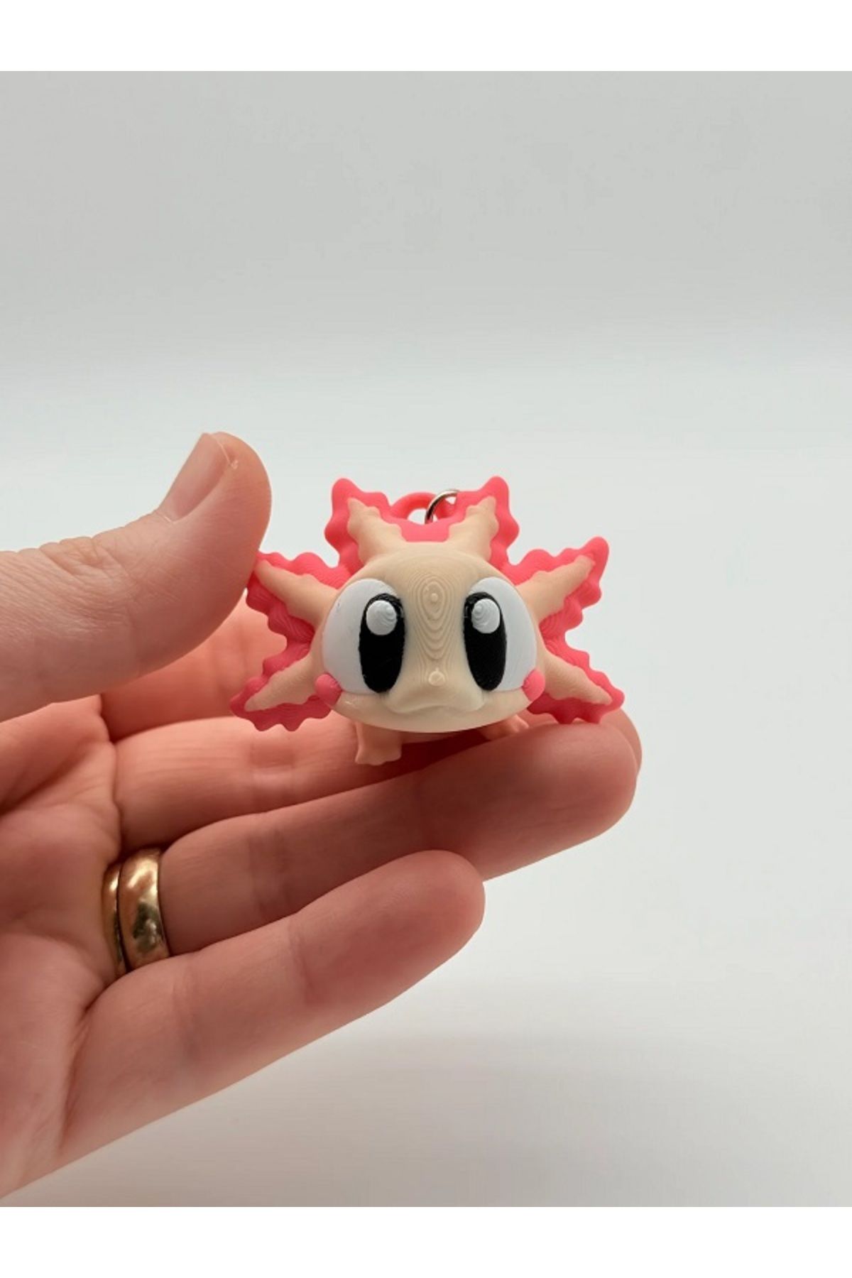moonparacord 3 D Şirin Hareketli Axolot Anahtarlık