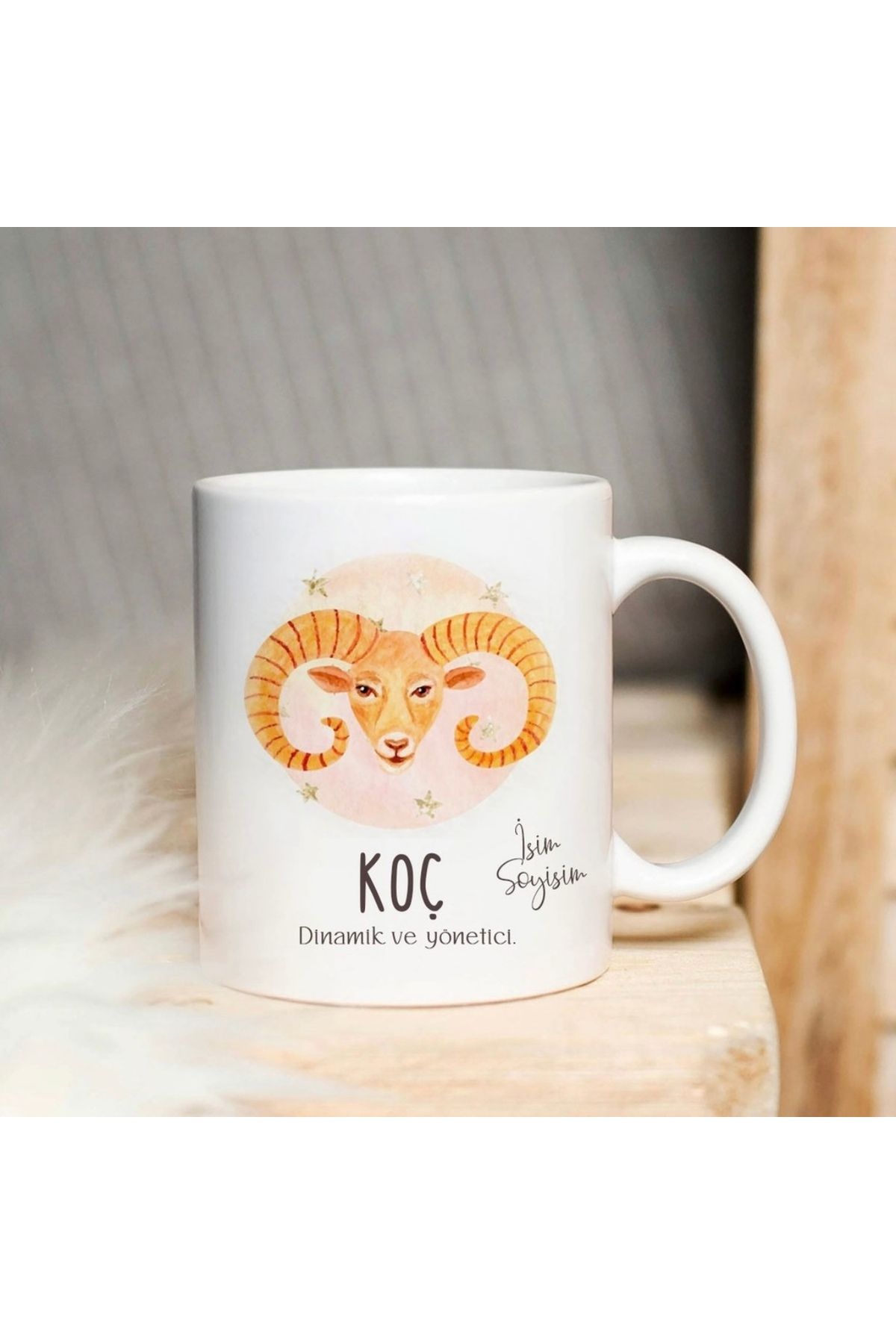 Cups Art Kişiye Özel İsim ve Burç Baskılı 1. Kalite Porselen Kupa Bardak