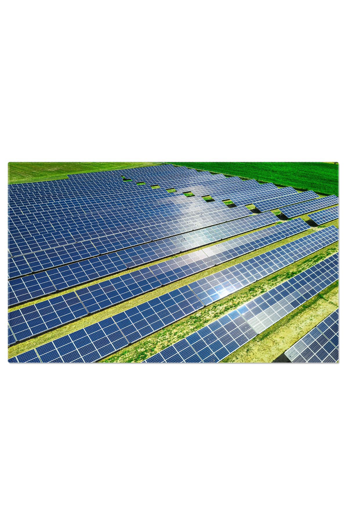 StoryGift Romania Tablou Canvas - Panouri Fotovoltaice - Energie Curata Din Soare - 40 x 25