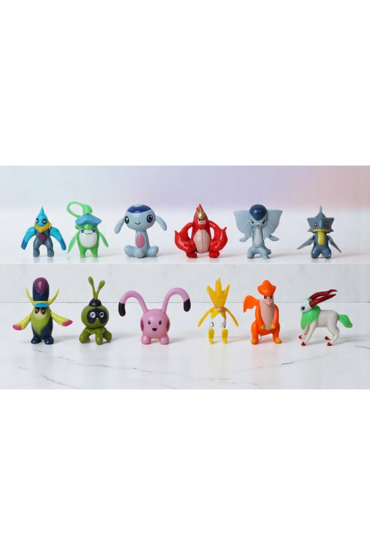 e-life shop Pokemon Go Plus Anime Versiyon Pikachu 12li Aksiyon Figür Oyuncak Oyun Koleksiyon Seti 57936