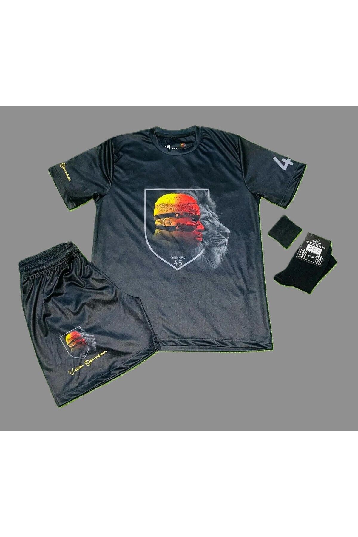 Lion Spor V'ictor O'simhen 45 Özel Tasarım O'simhen Temalı Çocuk Forması 4'lü Set