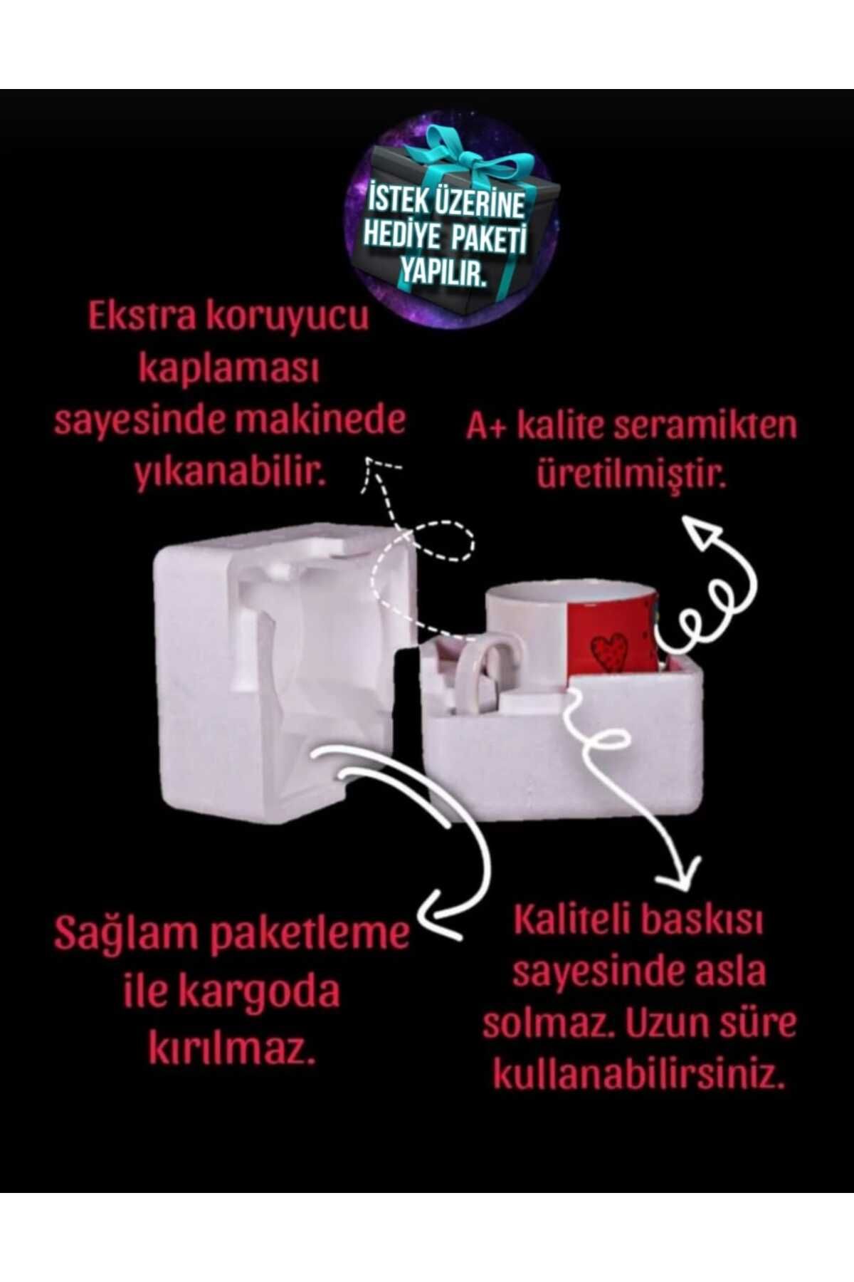 Tasarım-"Can'T I Just Have a Short Boy, I Can'T See Good Days?" Red t Handle Mug 3