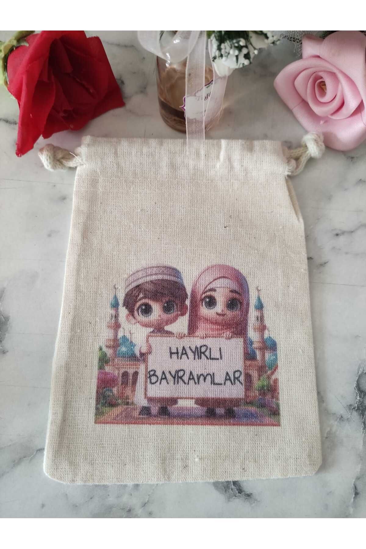 adilstore Bayram Kesesi 10 ADET (10x15cm-Ham Bez Üzerine Sublimasyon Baskı)