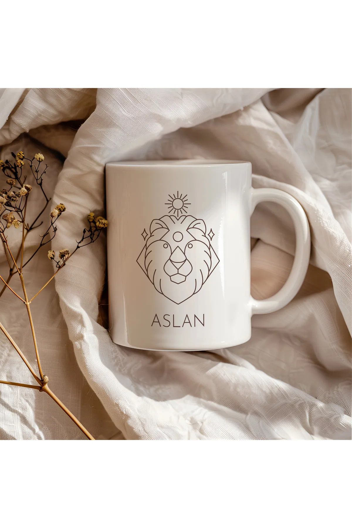 Cups Art Kişiye Özel Burç Tasarımlı 1. Kalite Porselen Kupa Bardak