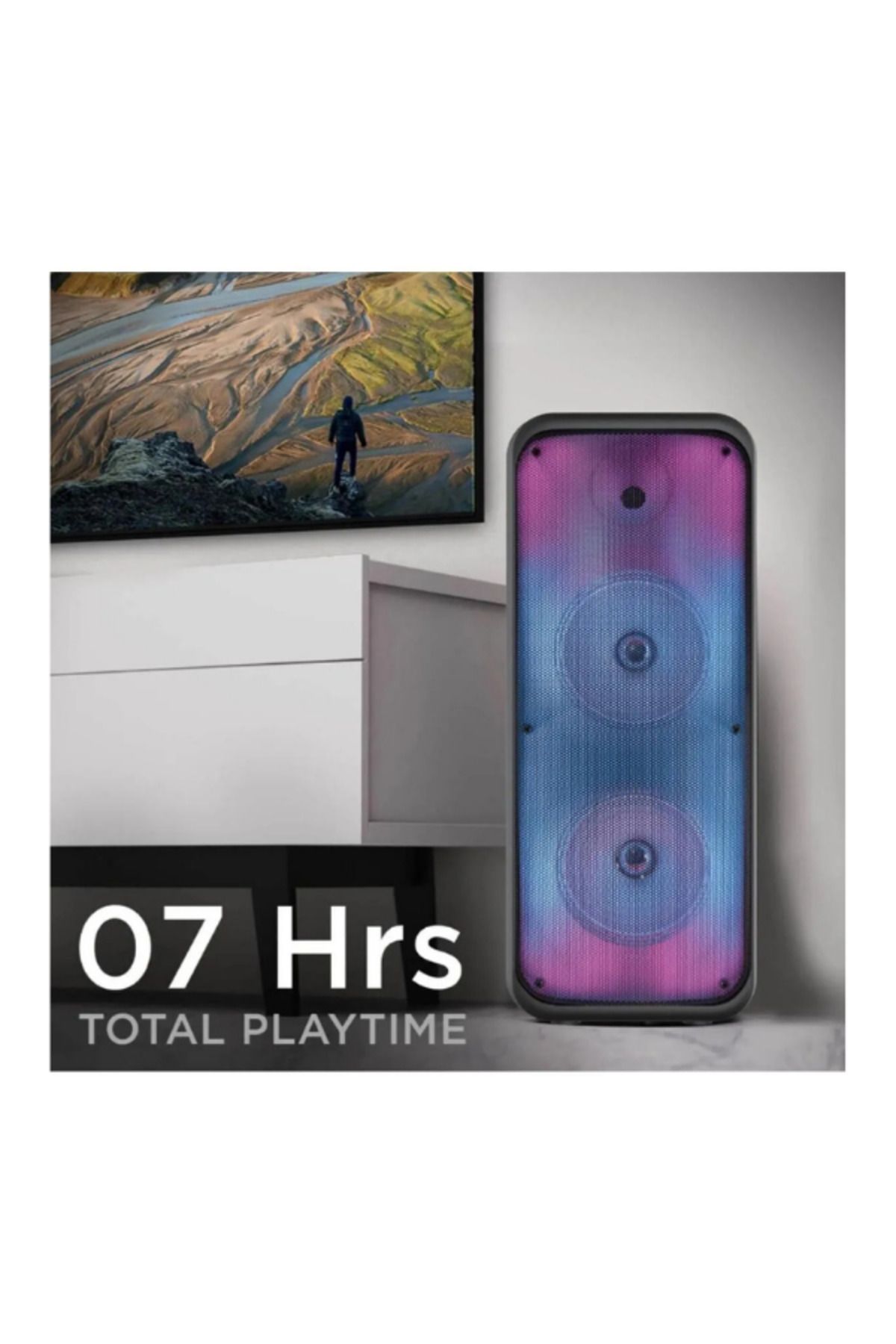 Hietech Mikrofonlu Hoparlör Speaker 16w Bluetooth Karaoke Ses Sistemi D30