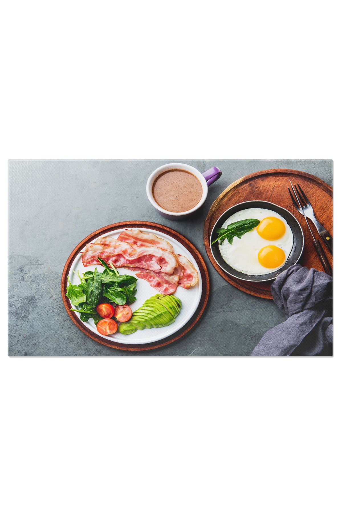 StoryGift Romania Tablou Canvas, Proteina Si Keto Cafea, Dieta Sanatoasa Si Nutritie - 40 x 25