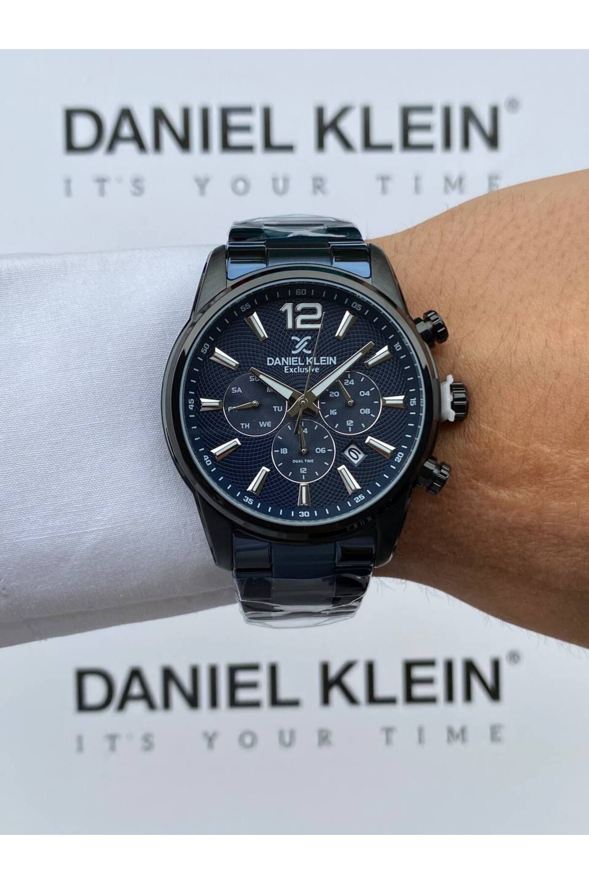 Daniel Klein Çelik kordonlu Orijinal Erkek Kol Saati DKE.1.10871-7