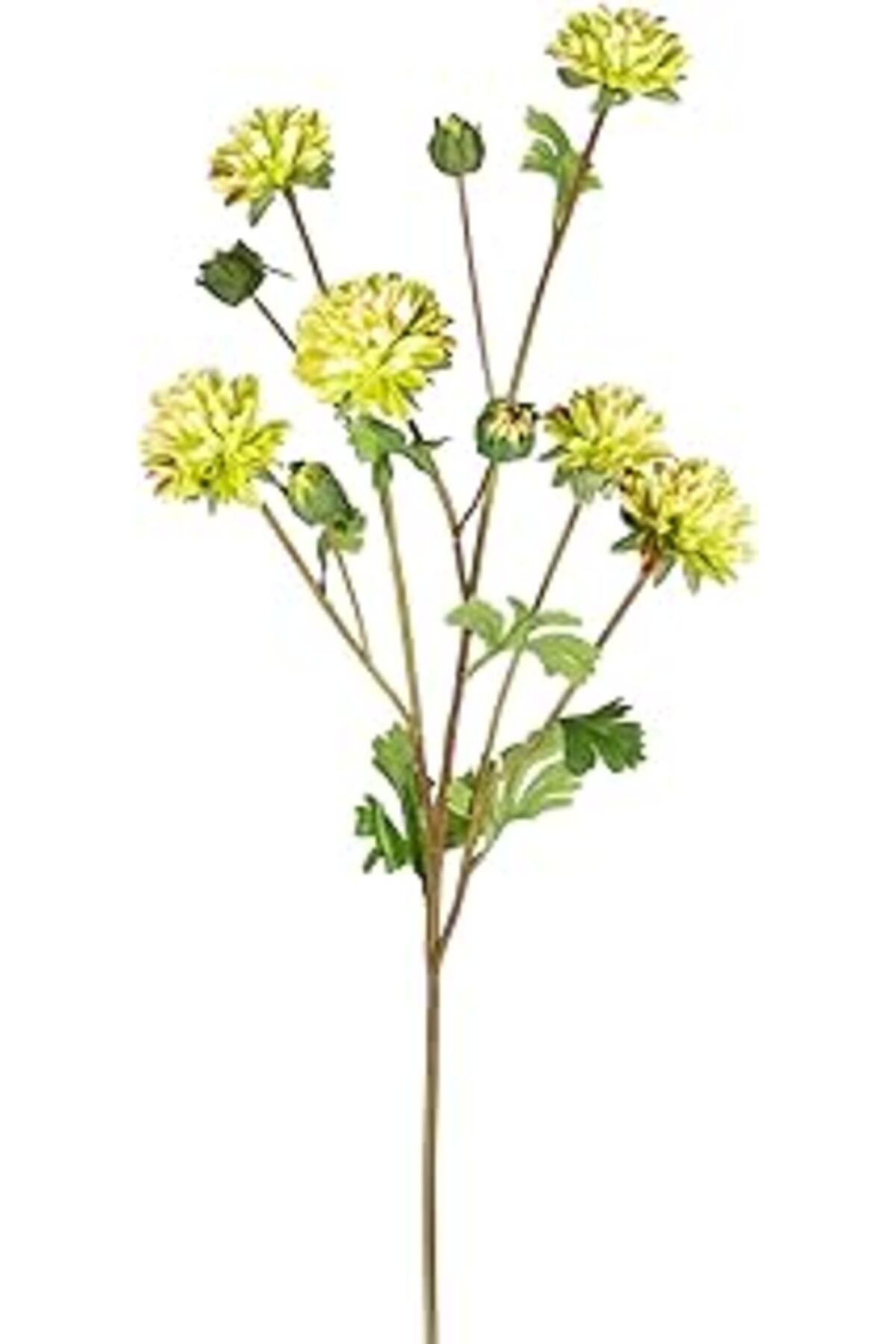 Mu Art Ahşap Yapay Krizantem Yeşil 77 Cm.