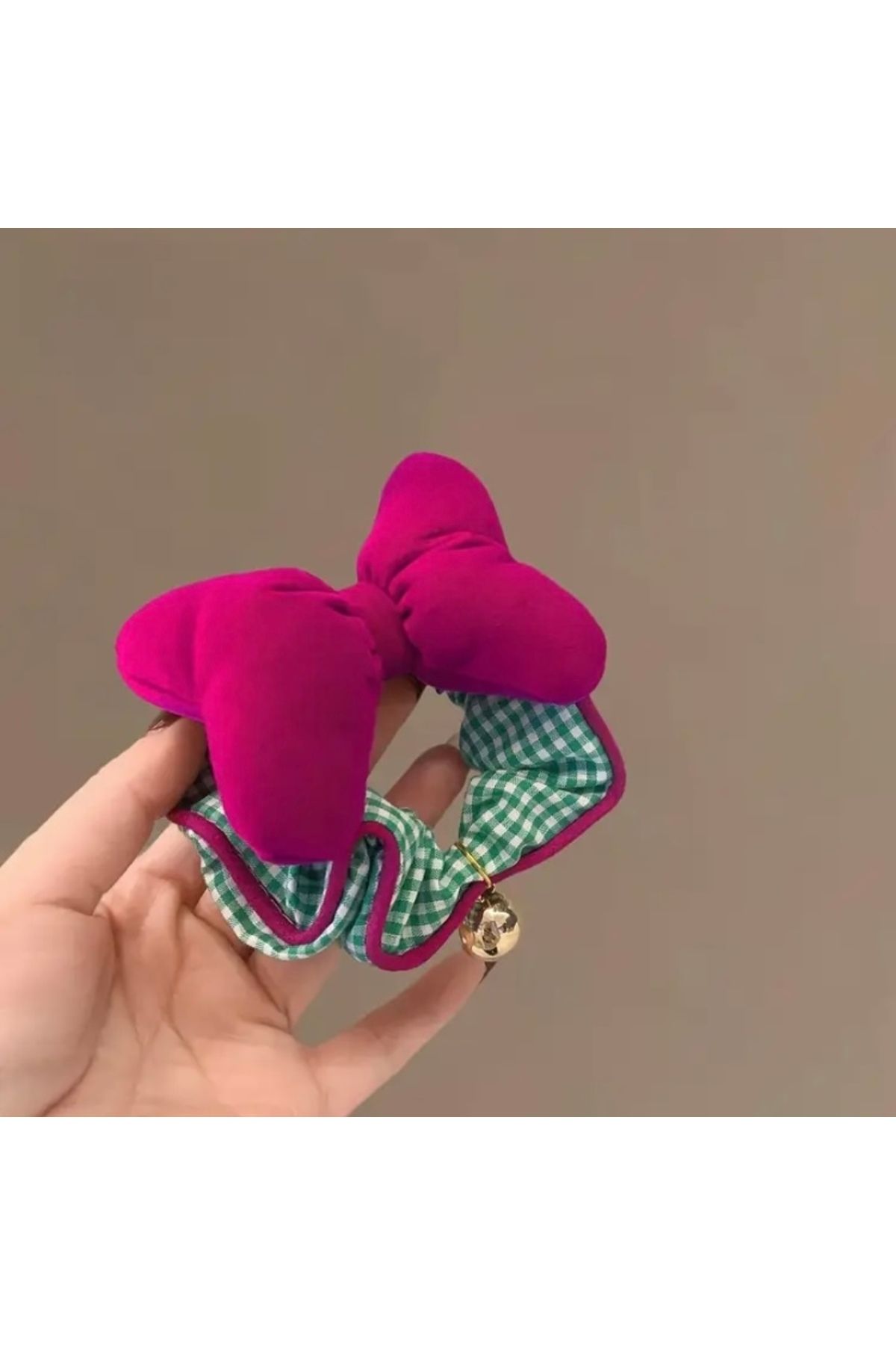 Accessories Vanilla Avenue Koyu Pembe Yeşil Puantiyeli Kelebek Prenses Kadın Saç Tokası