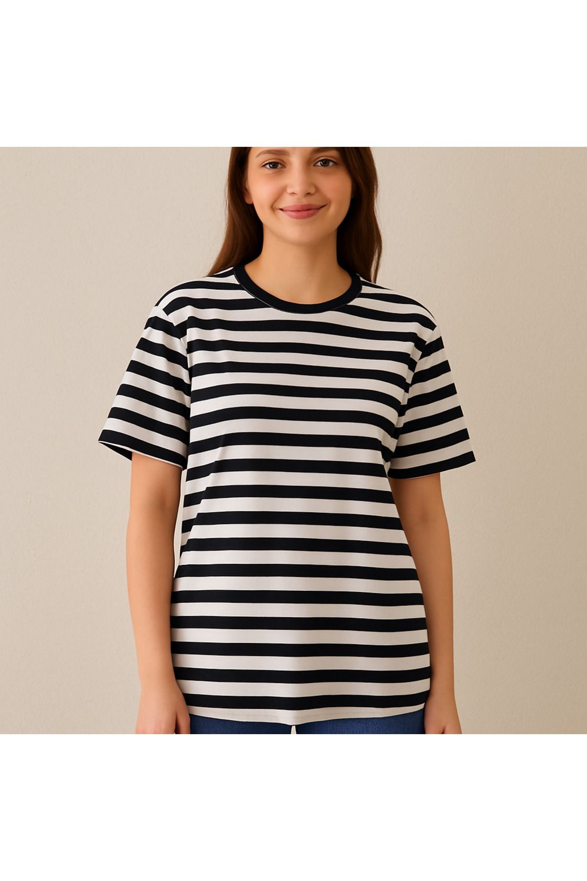 pnr Standart Beden oversize 36-46- Pamuklu T Shirt