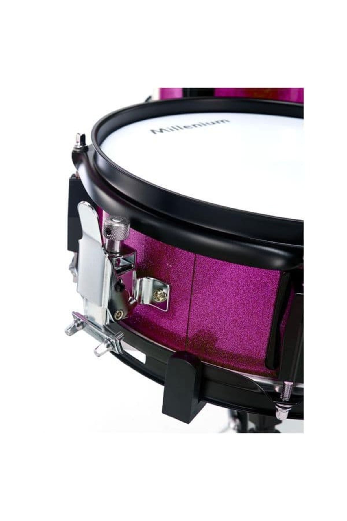 Millenium-Millenium Youngster Drum Set Pink Spkl Kids Drum Set 11