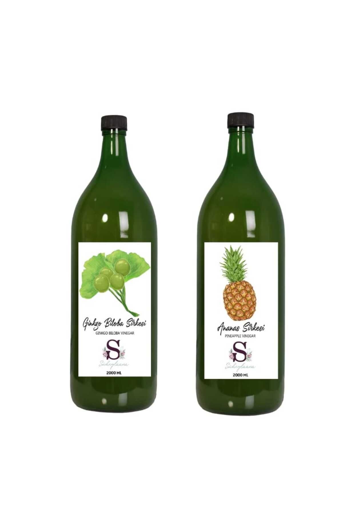 Süheylaana Doğal Ginkgo Biloba Sirkesi 2000 Ml - Doğal Ananas Sirkesi 2000 Ml