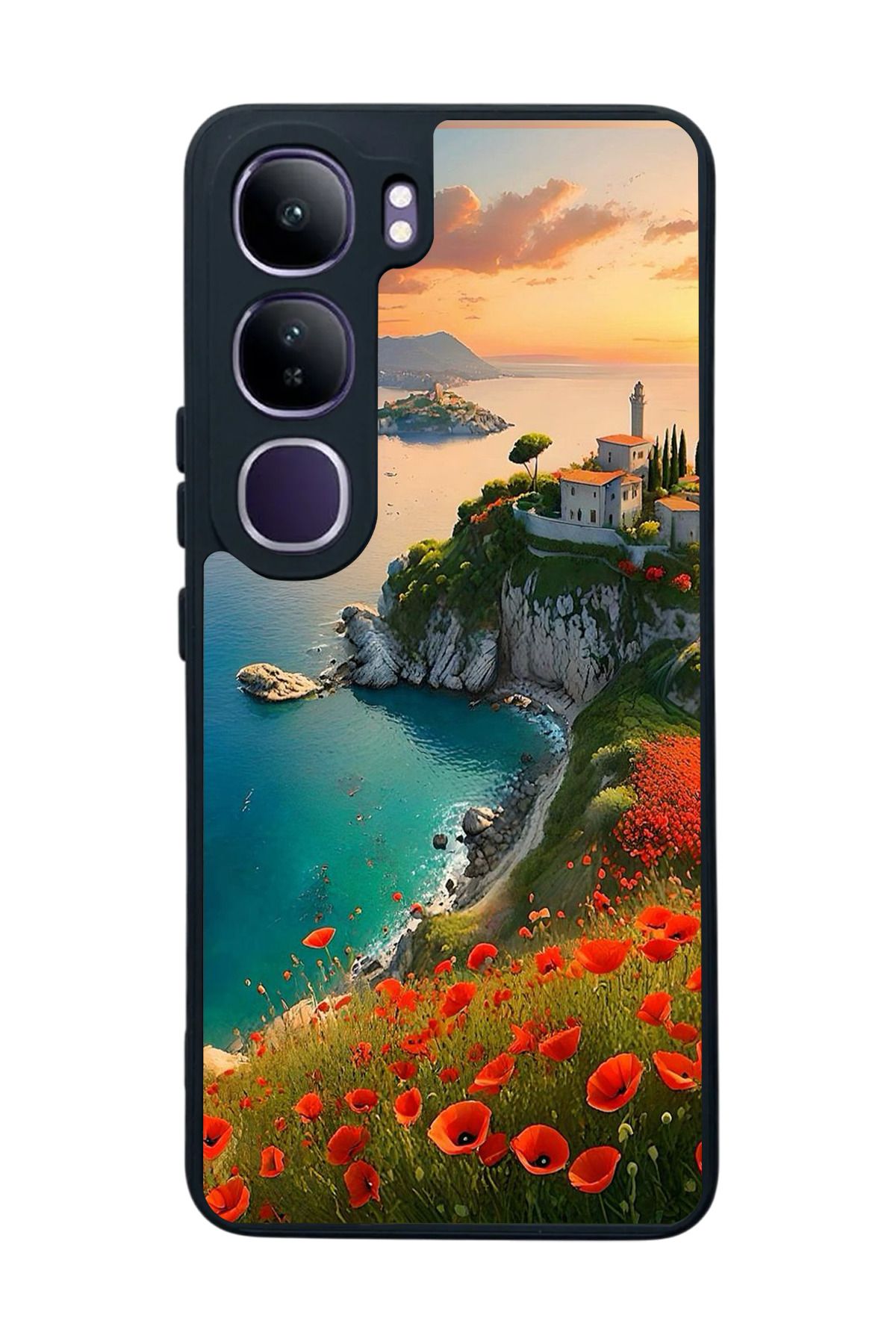 BGAKSESUAR Vivo V40 Lite Uyumlu Mat Siyah Kılıf – Yumuşak Silikon, Koruyucu, Şok Emici Kapak