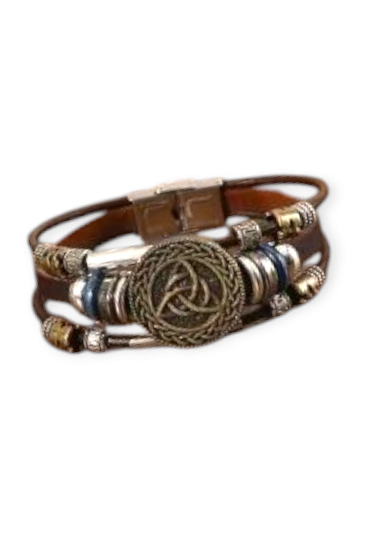 ORGANICYOU YIWU Viking Punk Tarzı Dayanıklı Metal Tokalı Suni Deri Bileklik