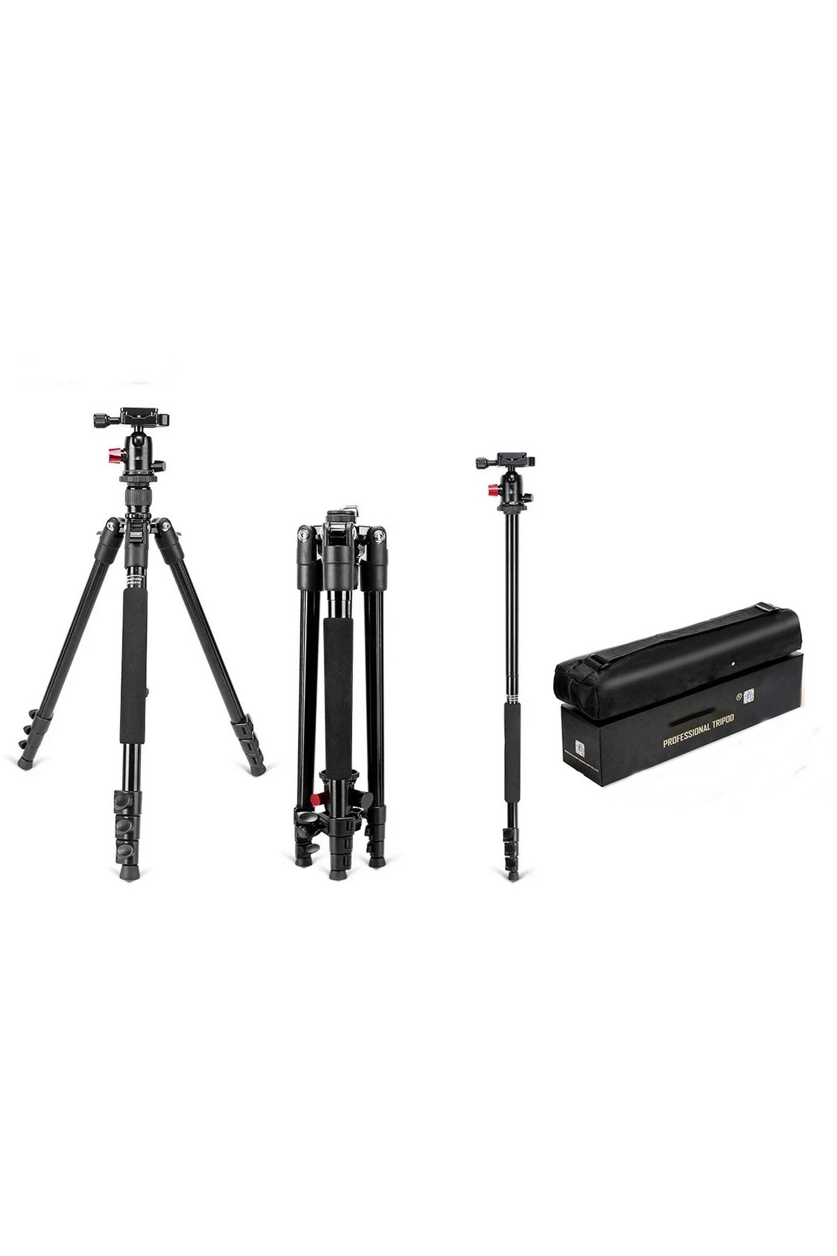 AZT Zomeii M6 12-16 kg Taşıma Kapasiteli Çantalı Panaromik Top Kafa Profesyonel Tripod
