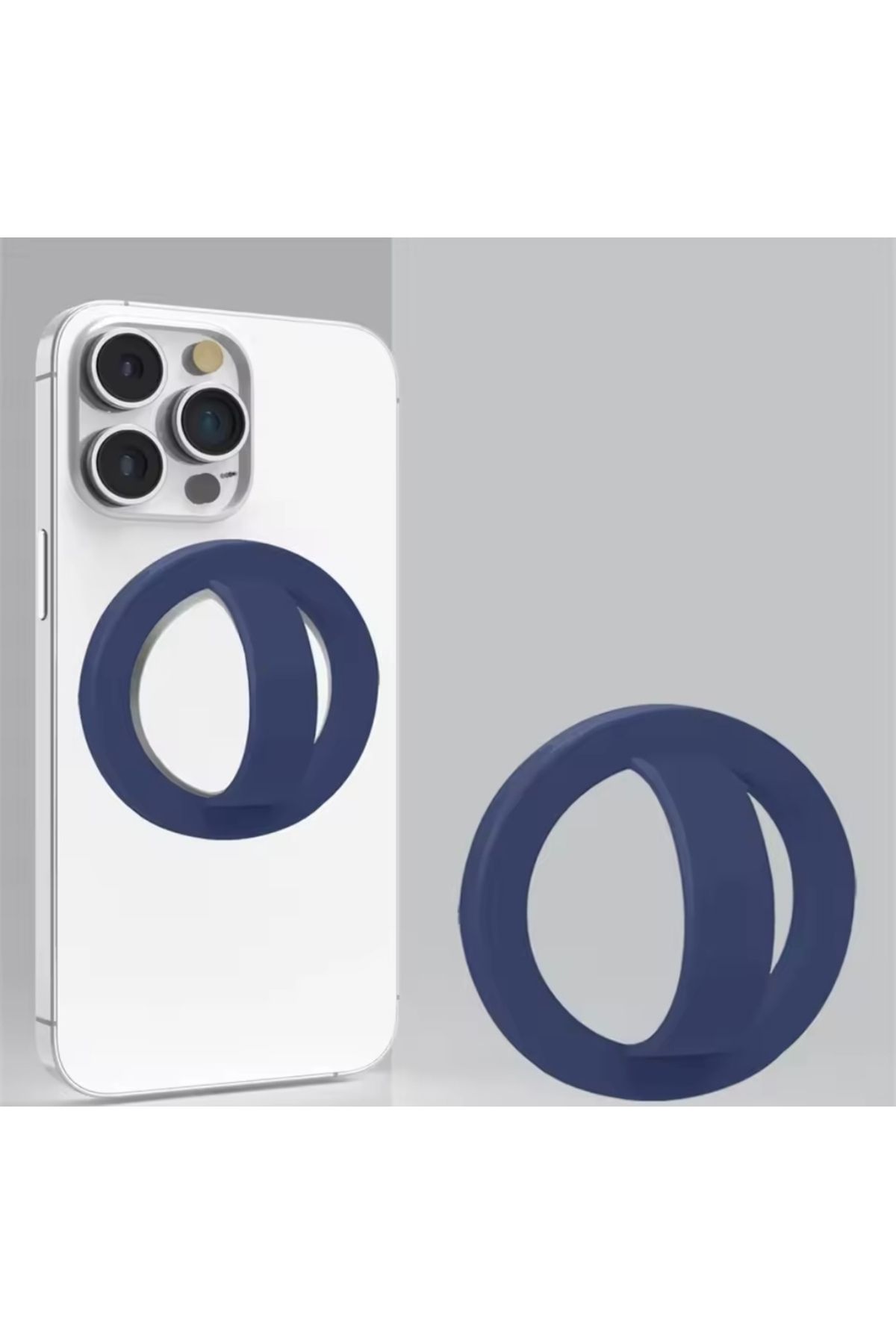 Kılıfsiparis Magnetik Magsafe Uyumlu Parmak Ring Silikon Stand