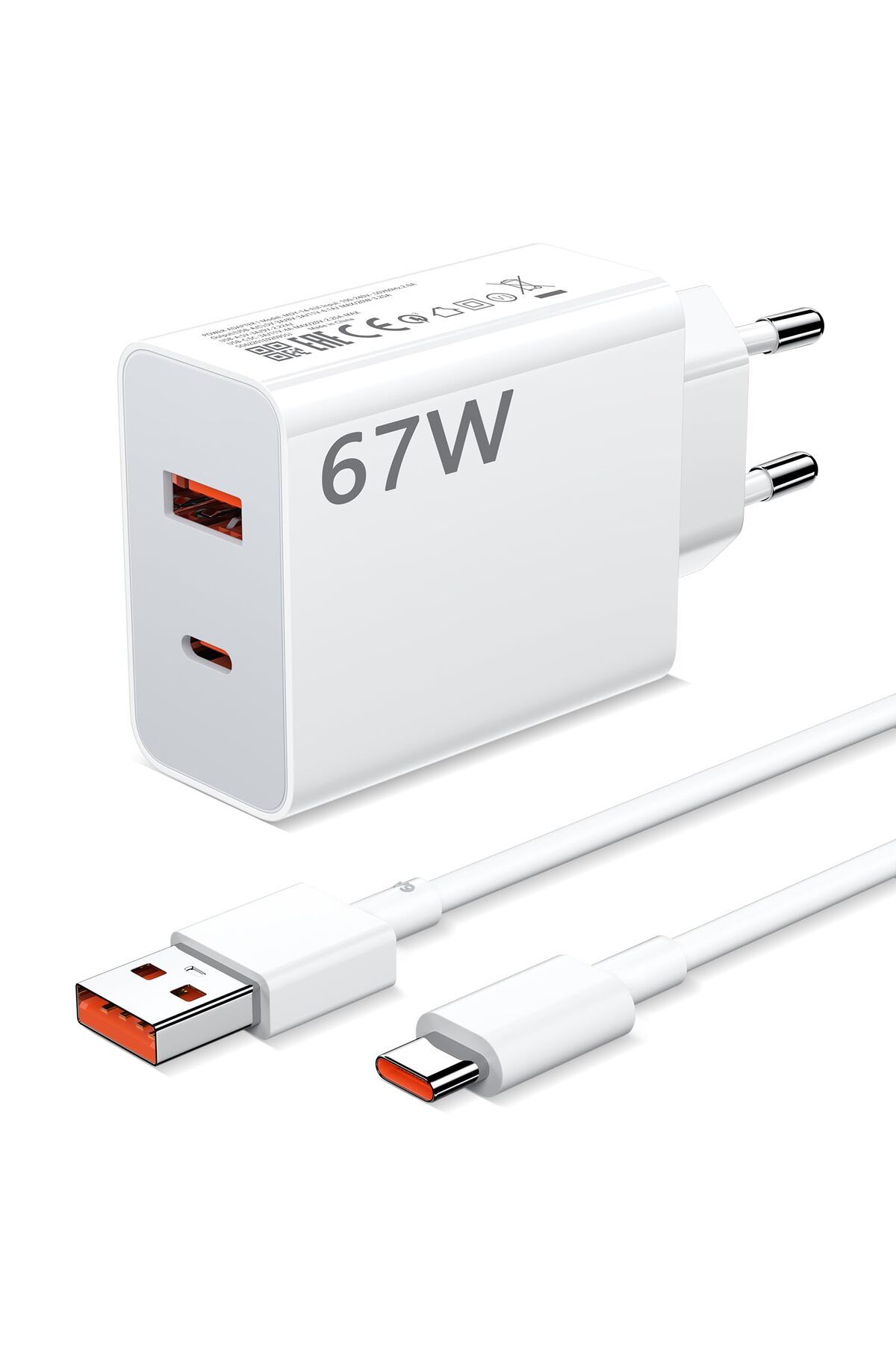 GALİO DELUXE PowerFast 67W Süper Hızlı Şarj | Redmi Serileriyle Uyumlu | Type-C Çıkışlı