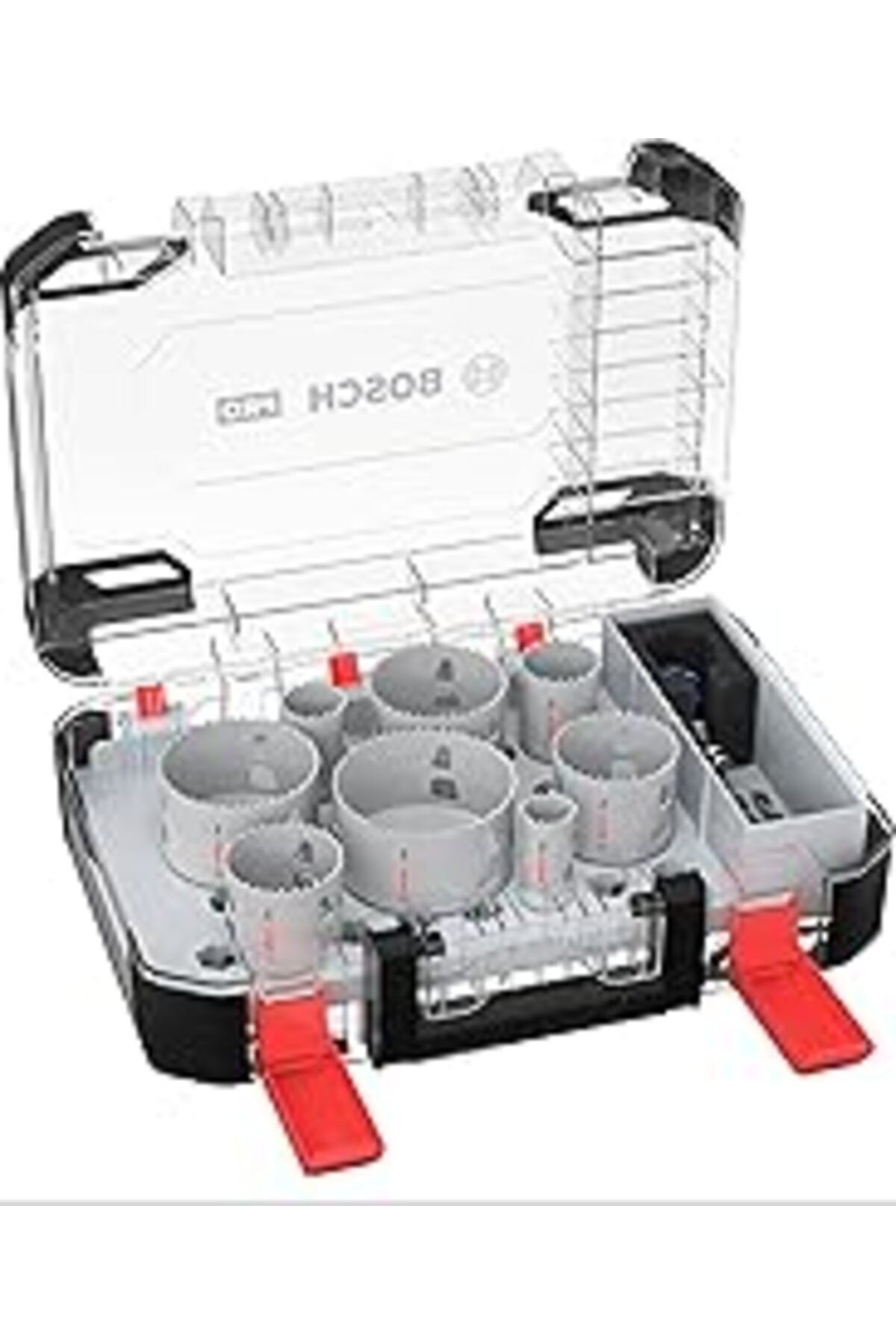 Pazarcan Bosch 11 X Pro Multi Material Power Change Plus Delik Açma Testeresi Seti, Şeffaf Kılıf (Yumuşak Ah