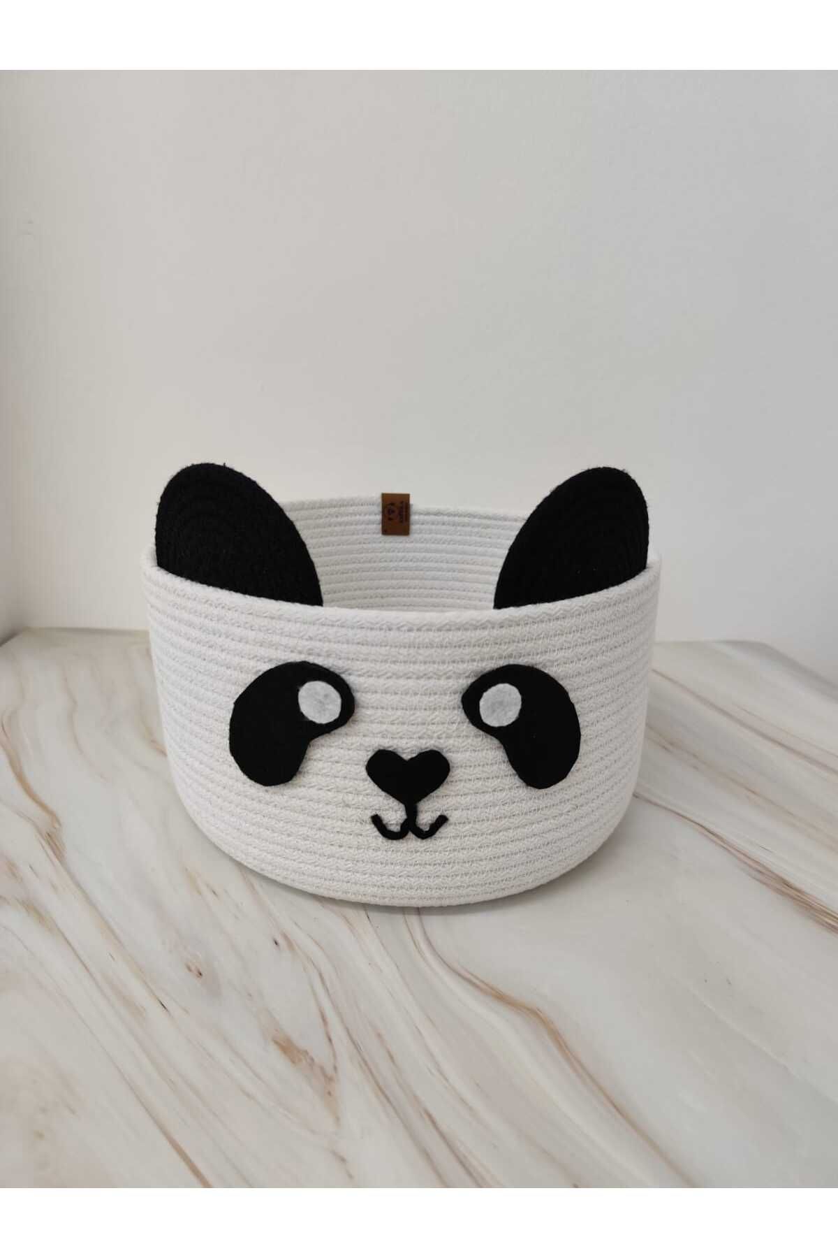 ESPERA HOME DESİGN 25x15 cm panda figürlü çocuk/bebek odası organizer sepet