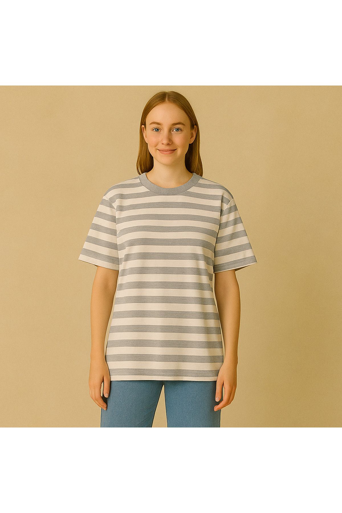pnr Standart Beden oversize 36-46- Pamuklu T Shirt