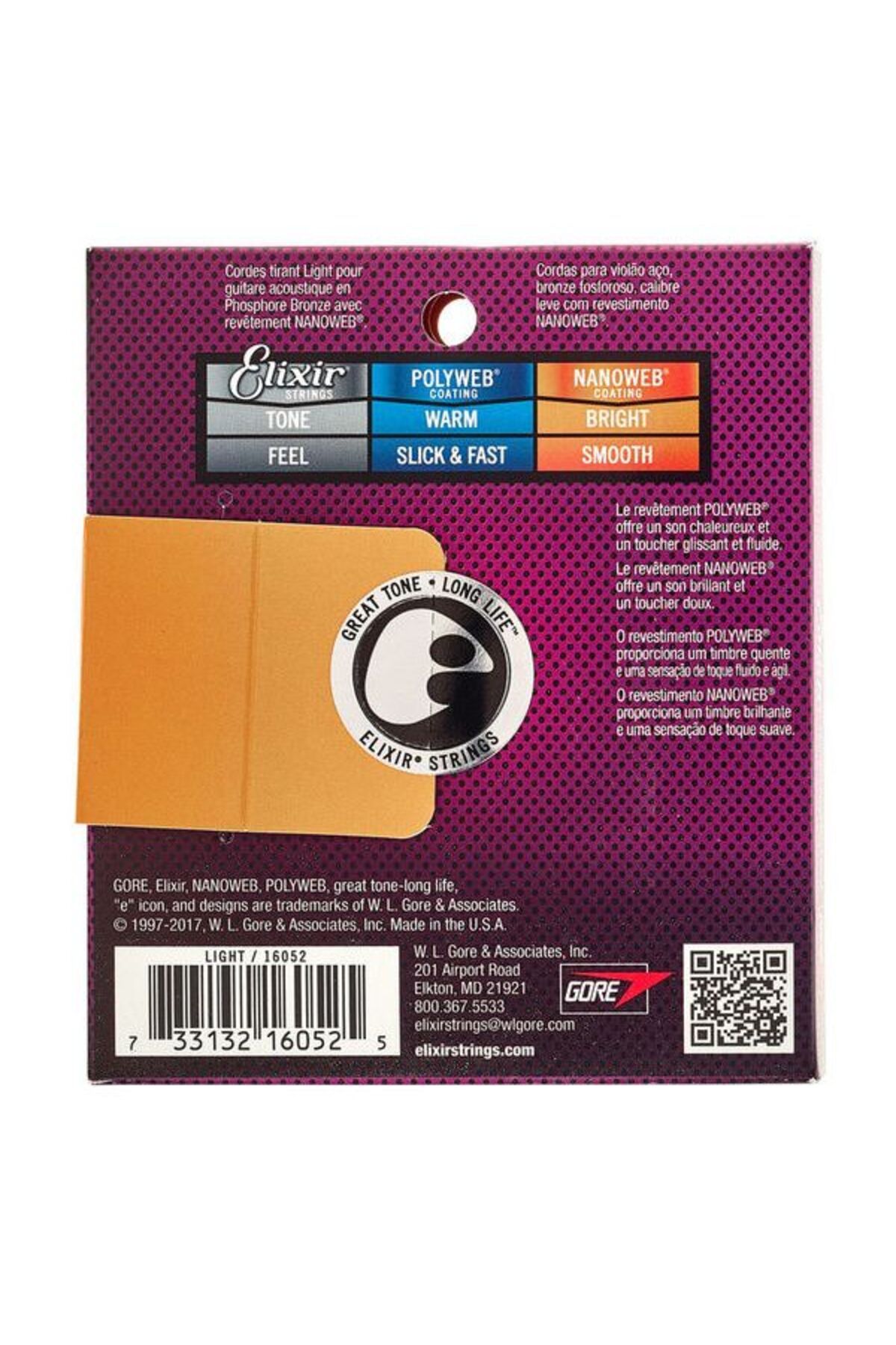 Elixir-Corzi Chitara Acustica Elixir 16052 Nanoweb Light Phosphor Bronze 2